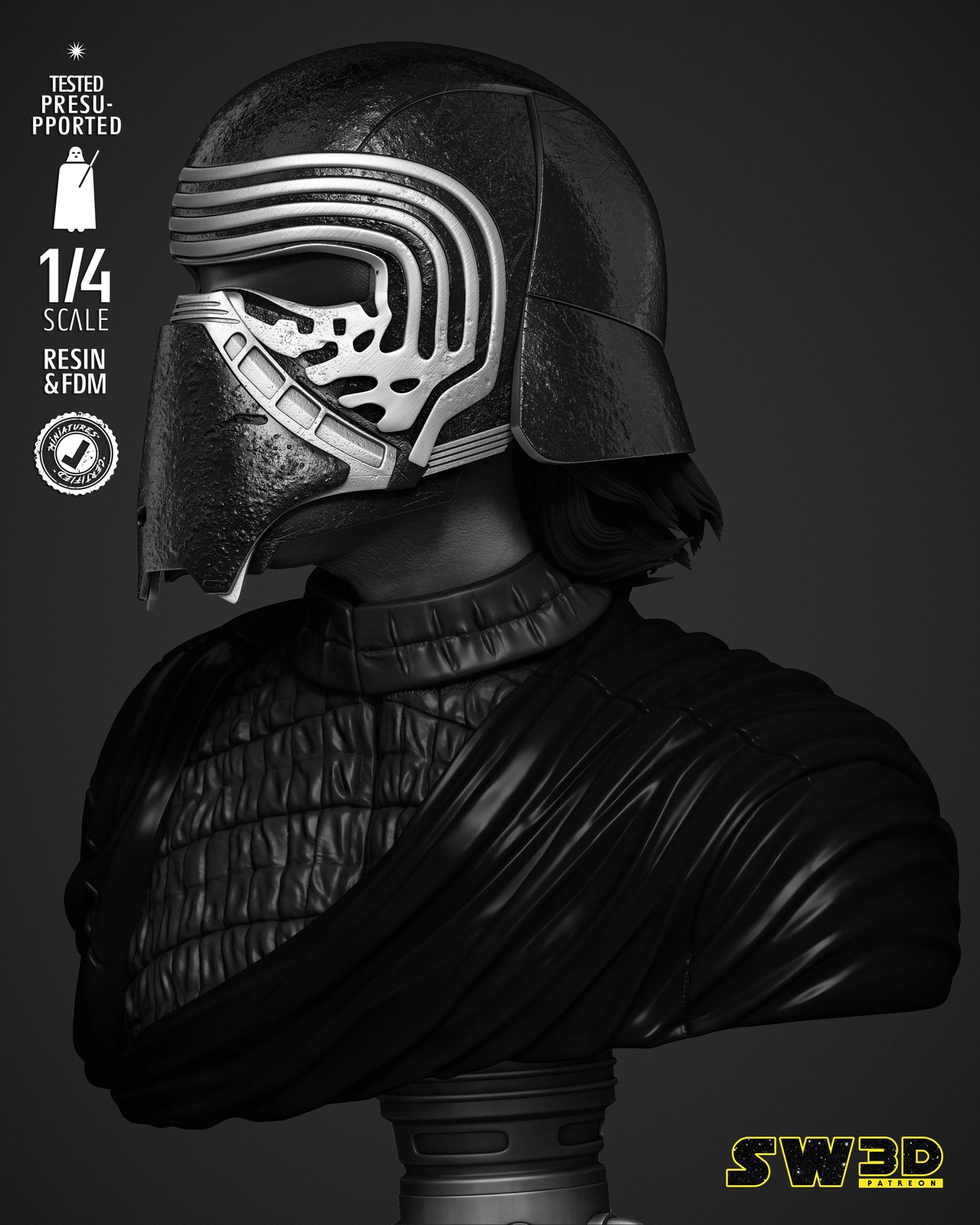 Kylo Ren Bust Portrait - Image 5