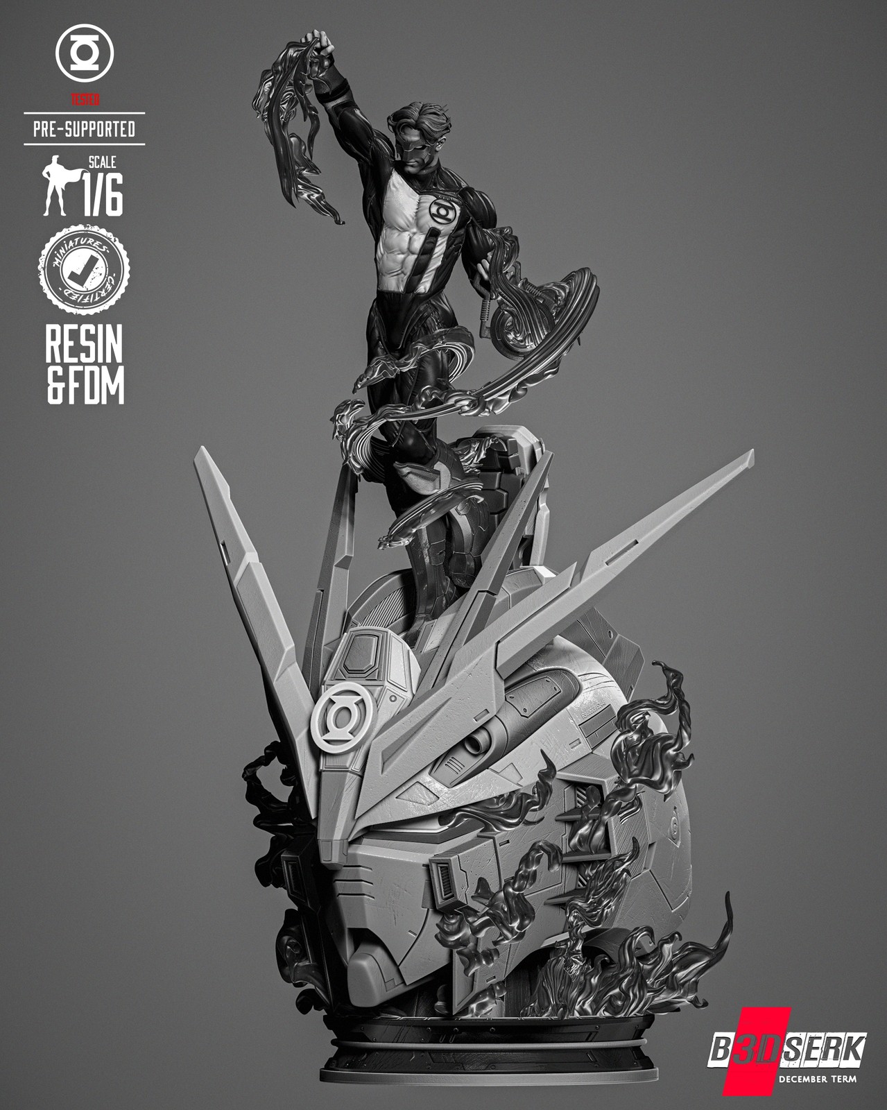 Kyle Green Lantern Sculpture - Image 3