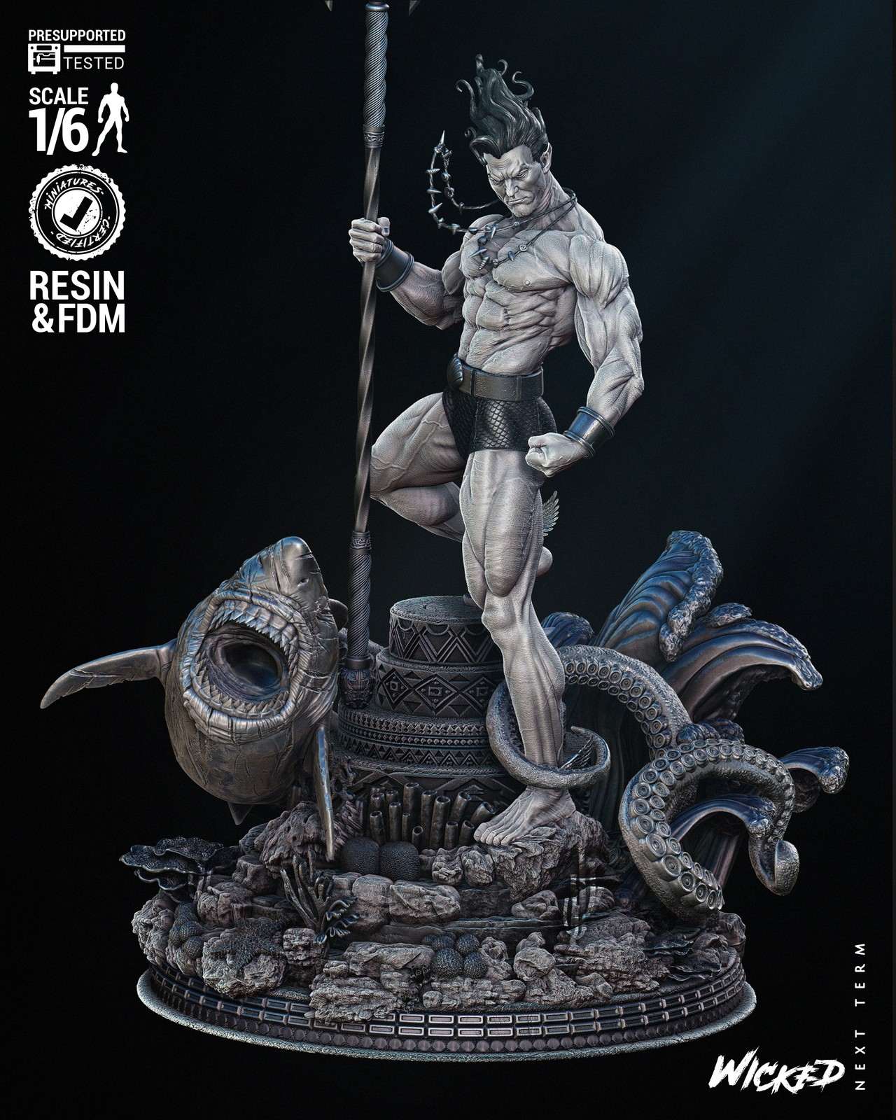 Namor Comic Silver Age Sculpture - Image 2