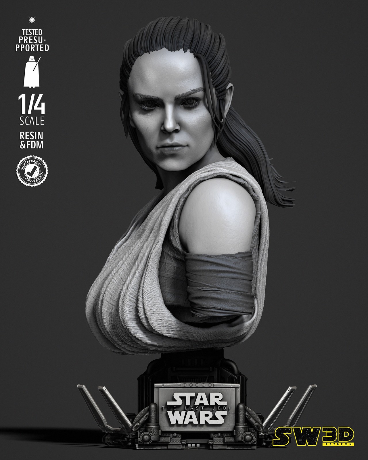 Rey The Last Jedi - Bust (Star Wars)