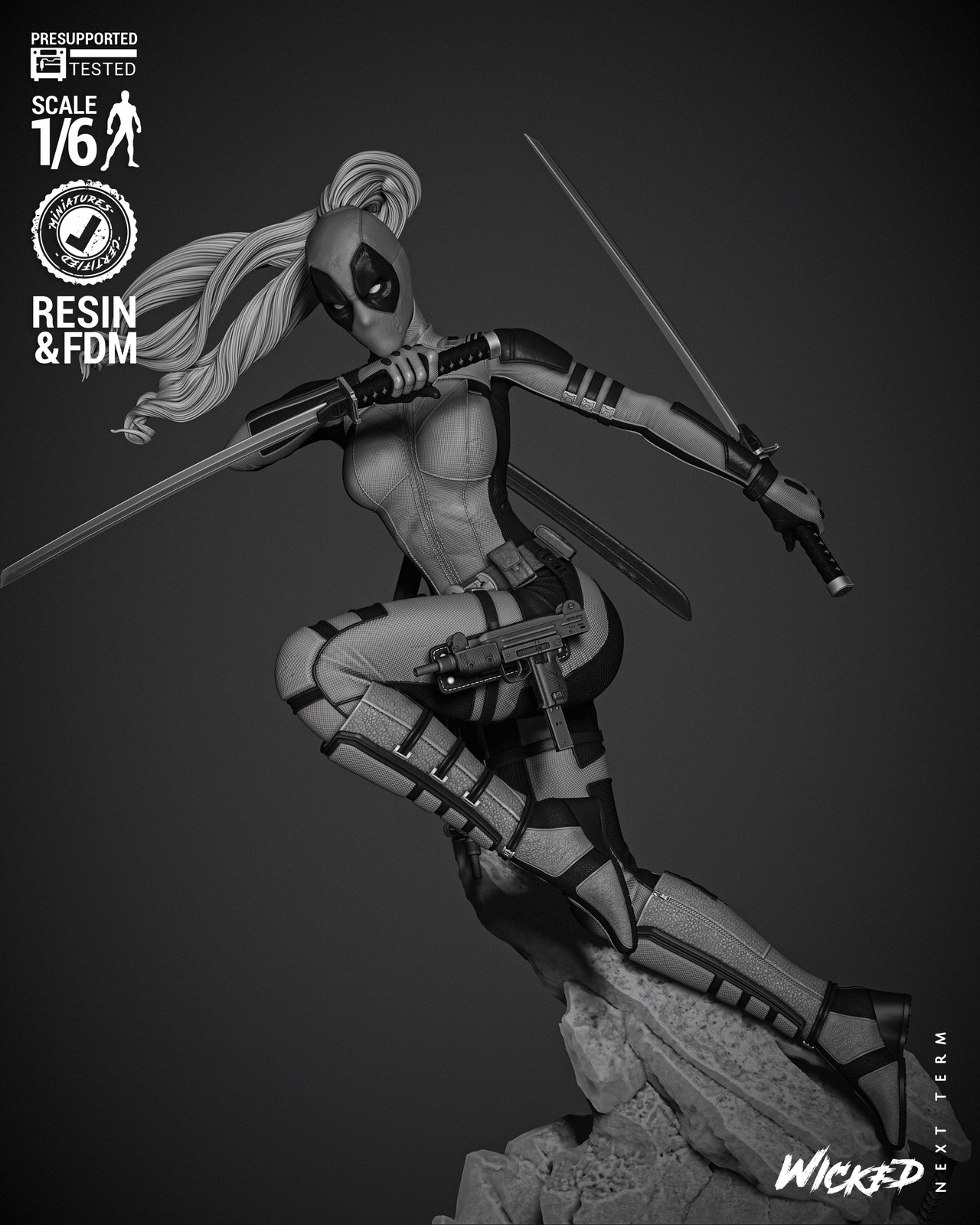 Lady Deadpool Sculpture - Image 5