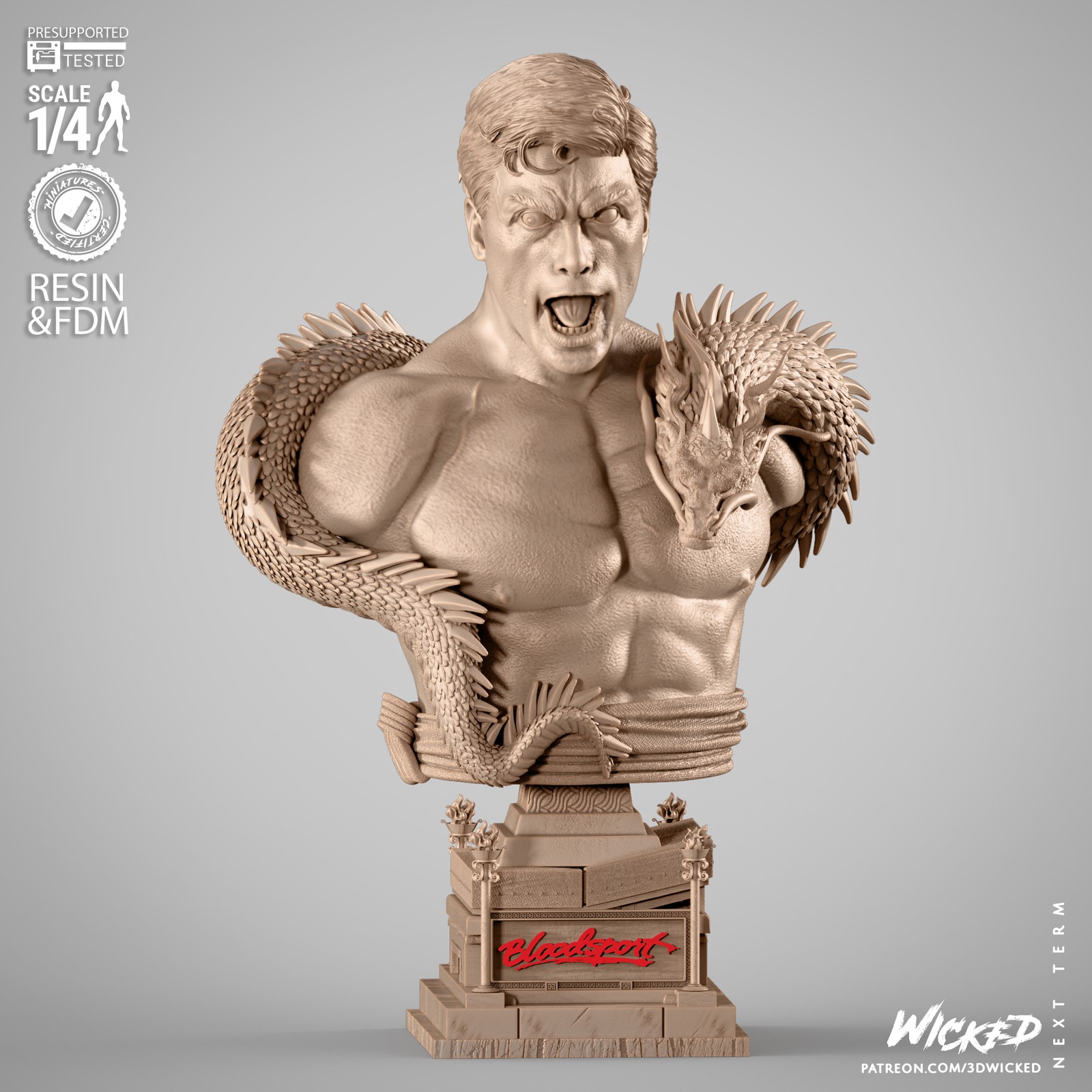 Frank Dux Portrait Bust - Image 4