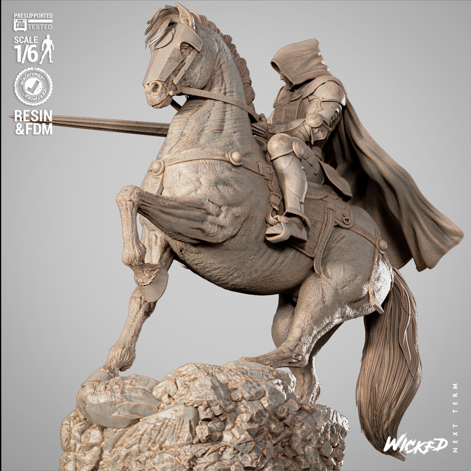 Dr Doom Horse Sculpture - Image 4