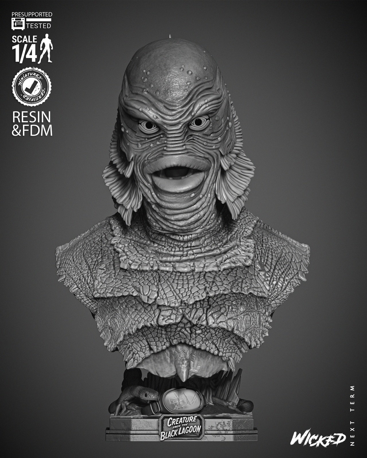 Creature Of The Black Lagoon Portrait Bust
