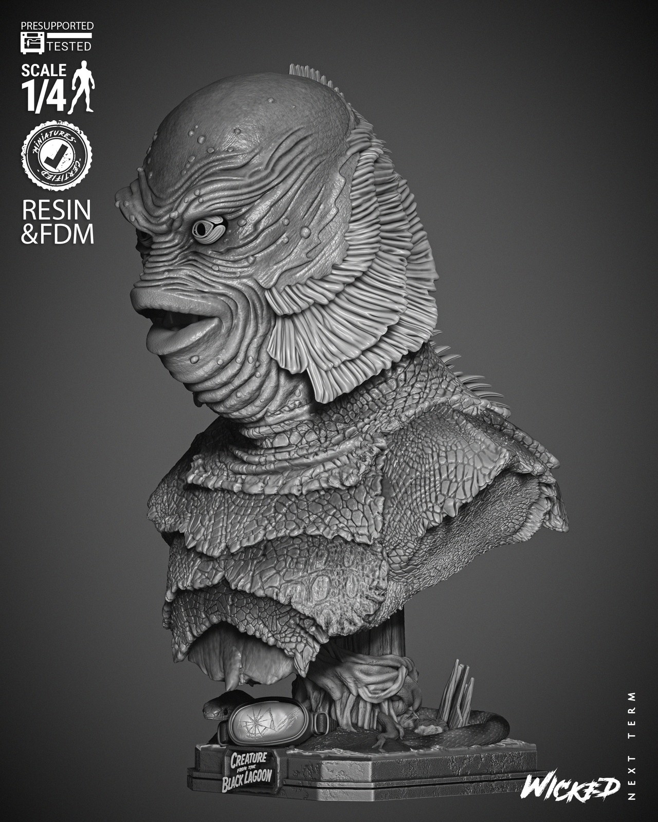Creature Of The Black Lagoon Portrait Bust - Image 3