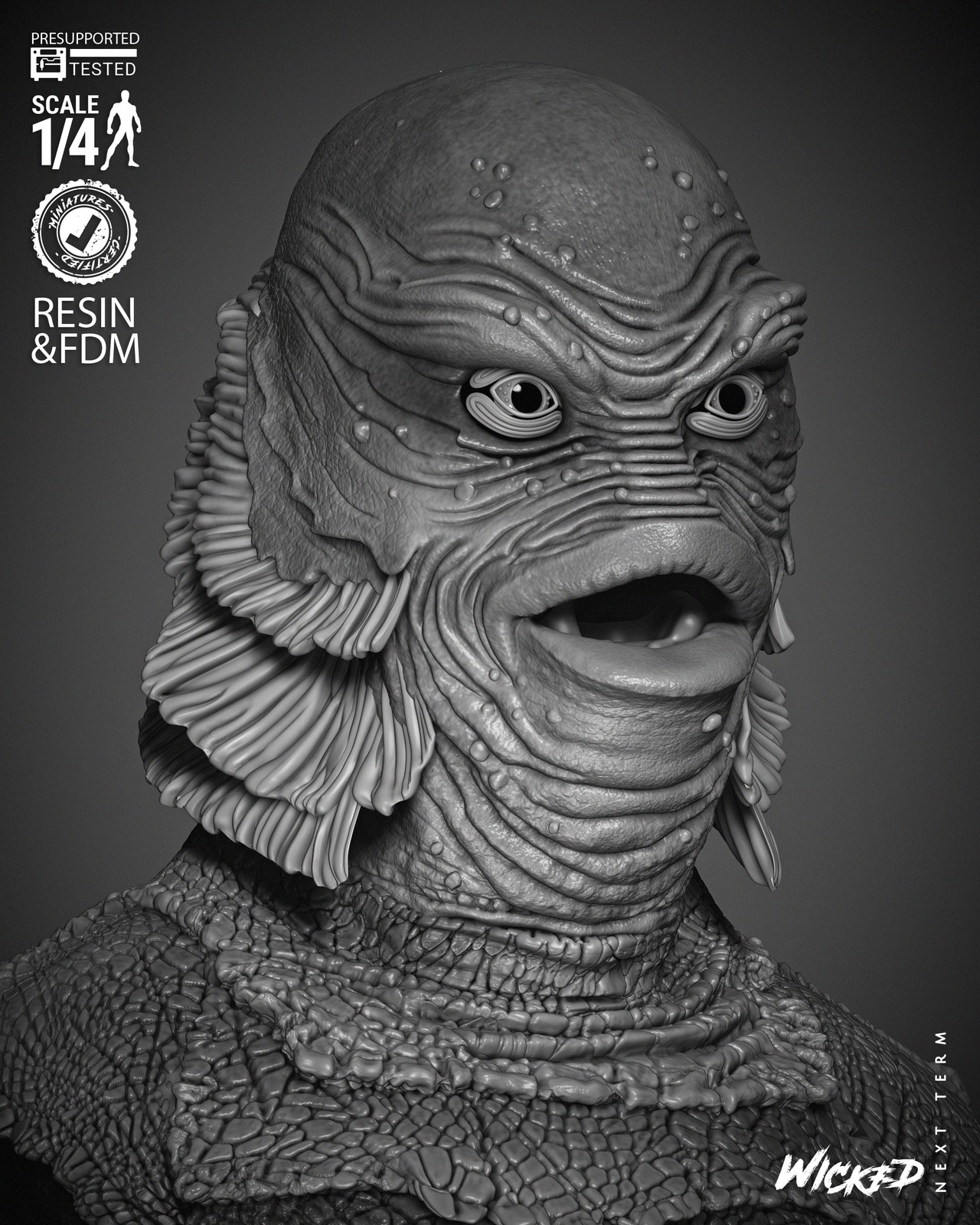 Creature Of The Black Lagoon Portrait Bust - Image 4
