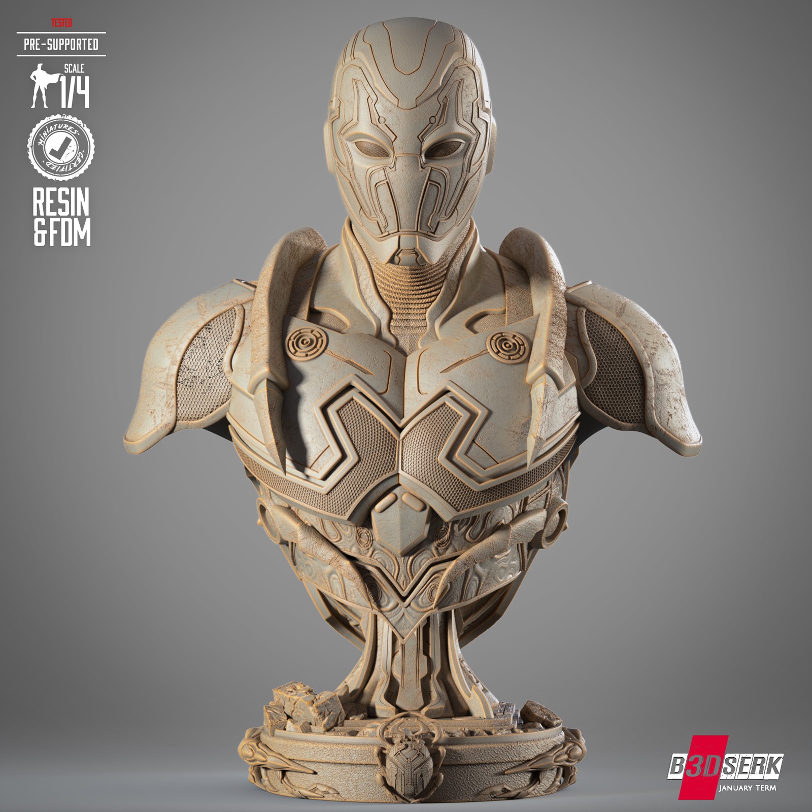 Blue Beetle Portrait Bust