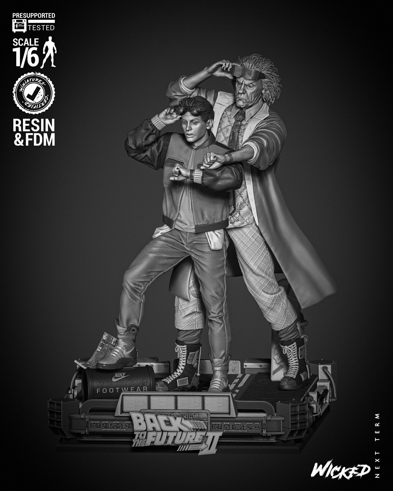 Marty McFly & Doc Brown Part II - Diorama (Back to the Future)