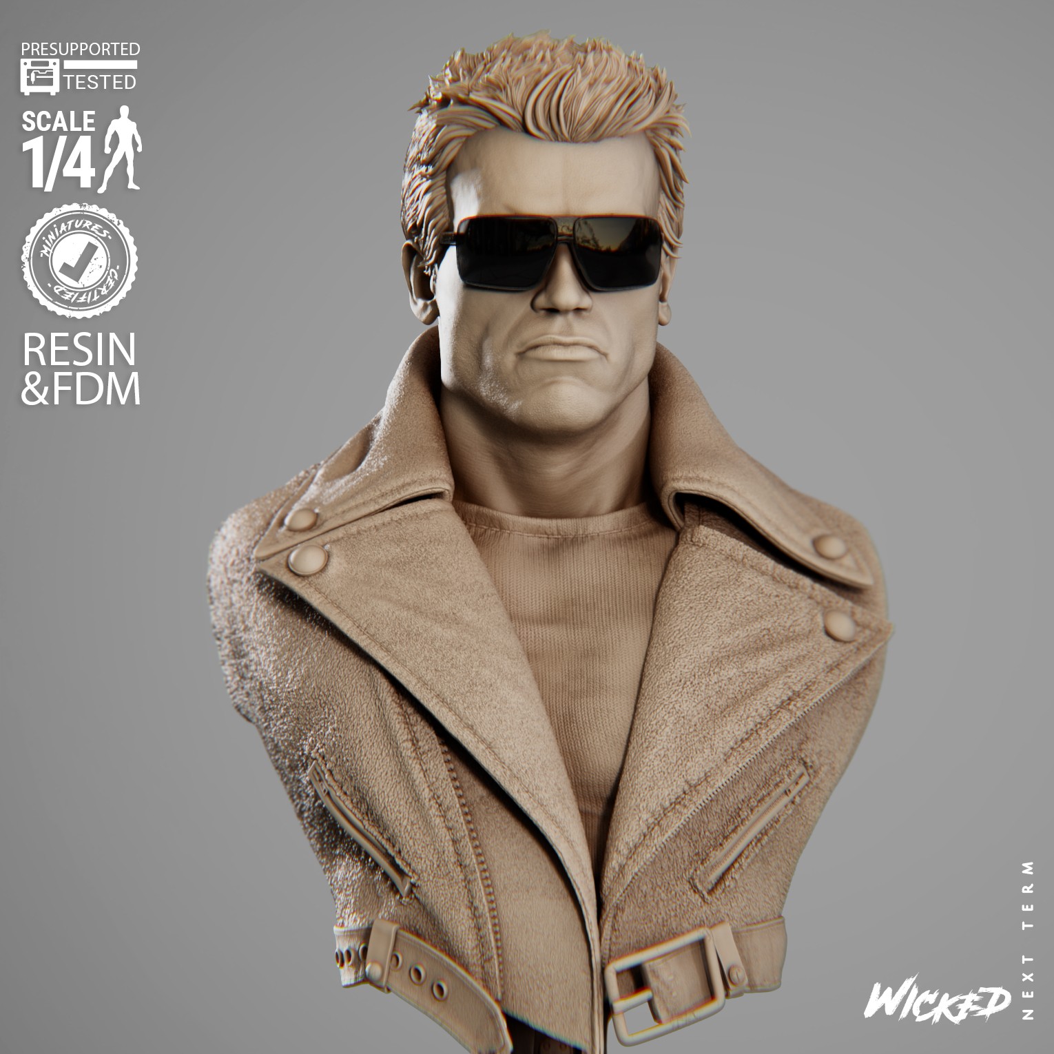 Terminator 1 Portrait Bust - Image 3