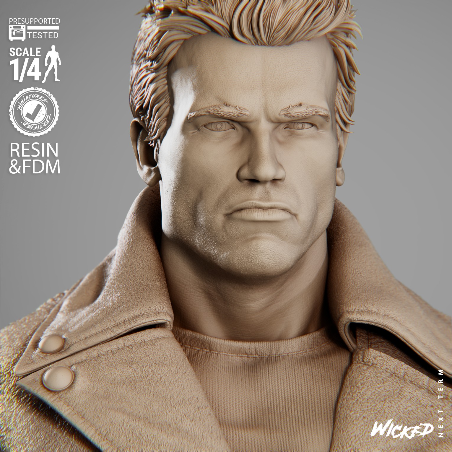 Terminator 1 Portrait Bust - Image 4