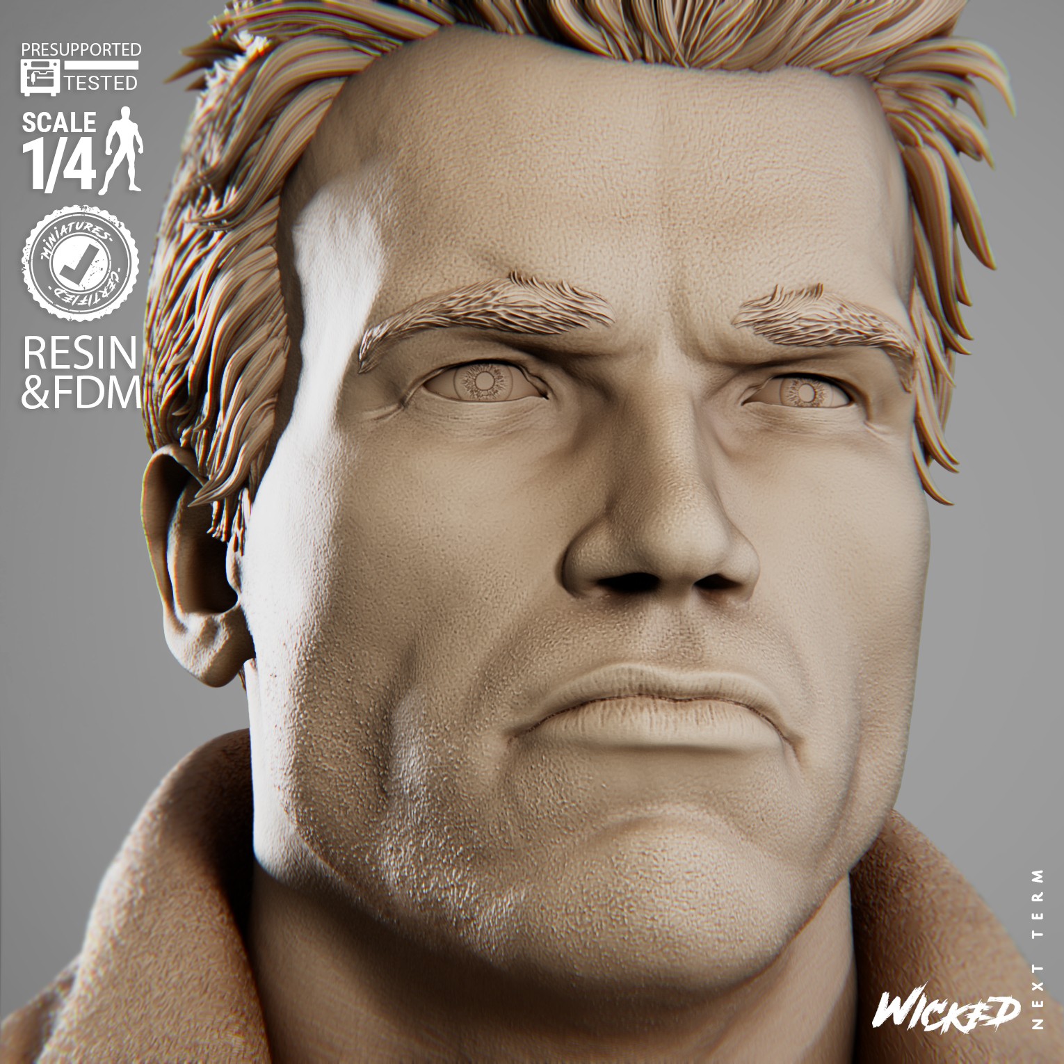 Terminator 1 Portrait Bust - Image 5