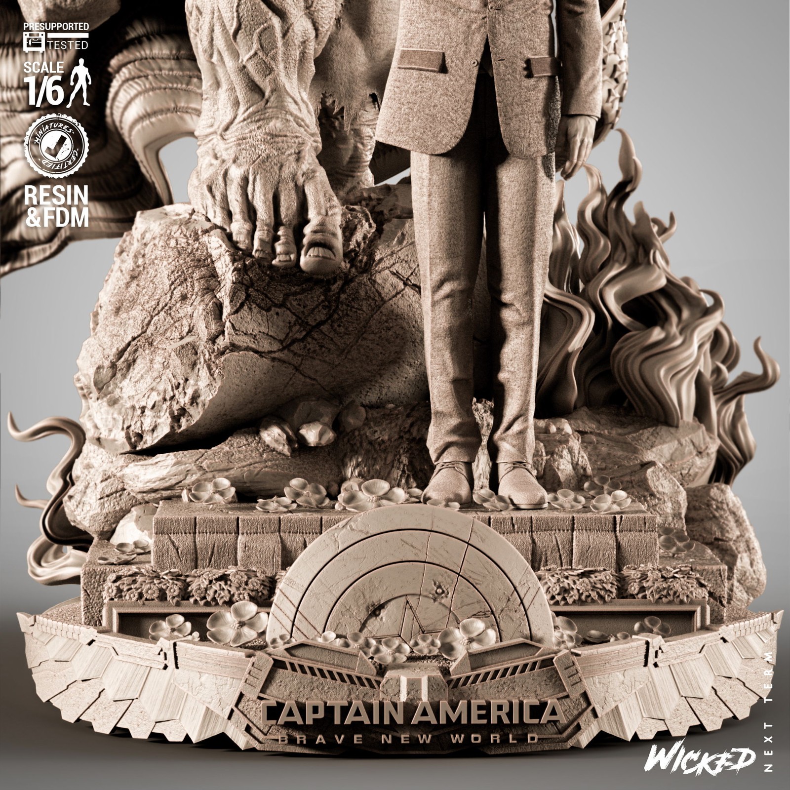 Red Hulk and Ross Diorama - Image 5