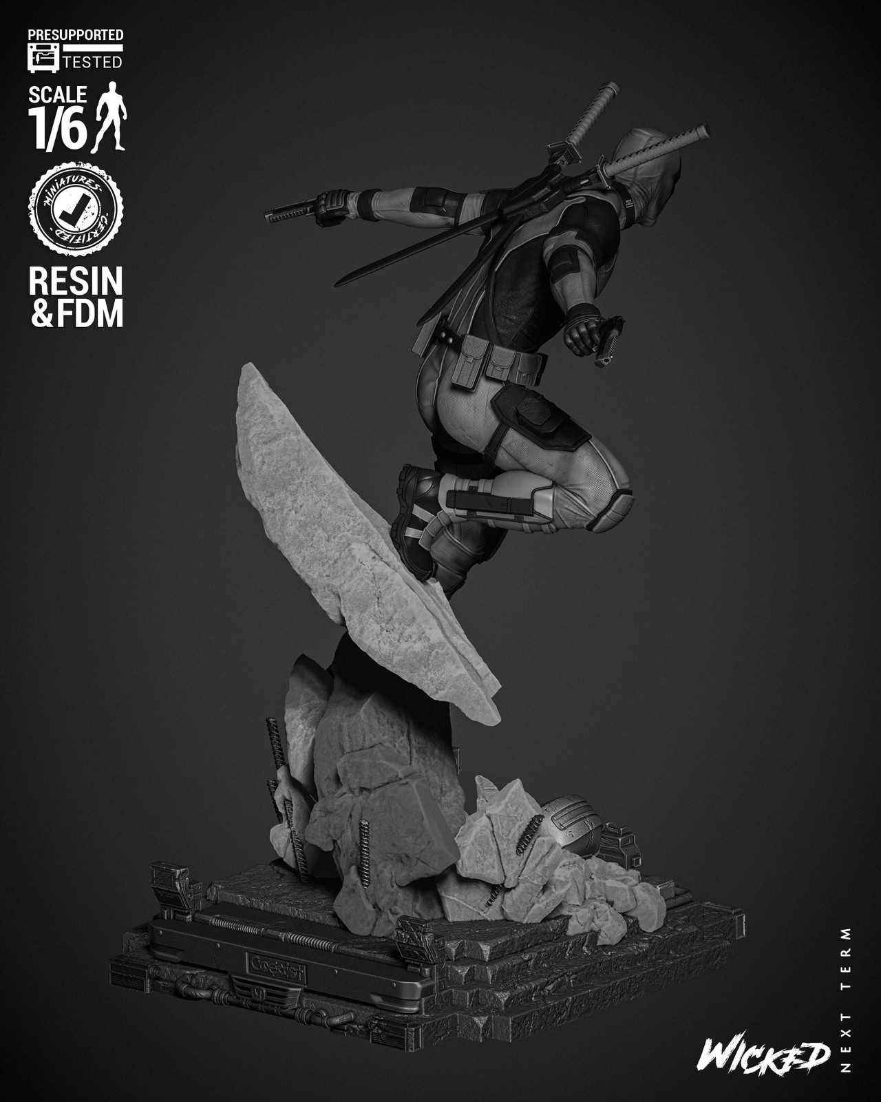 Deadpool 2024 Sculpture - Image 4
