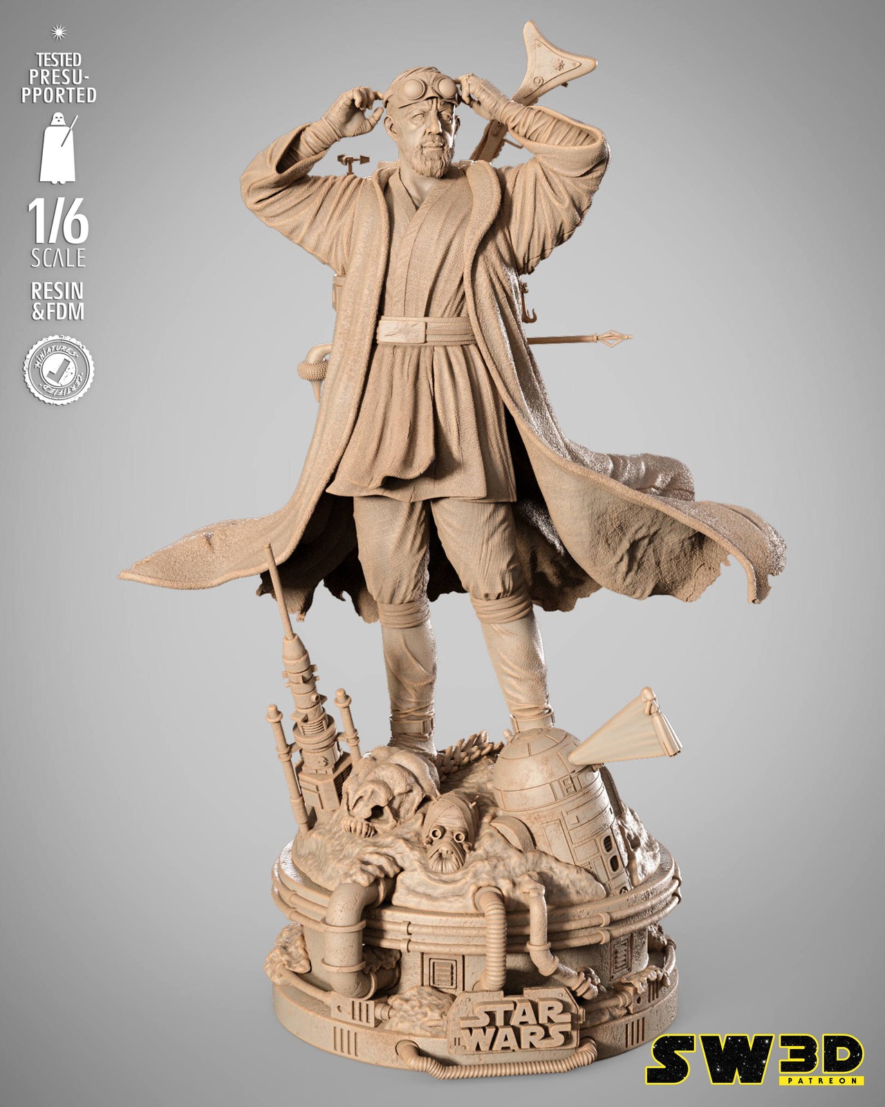 Old Ben Kenobi Sculpture - Image 2