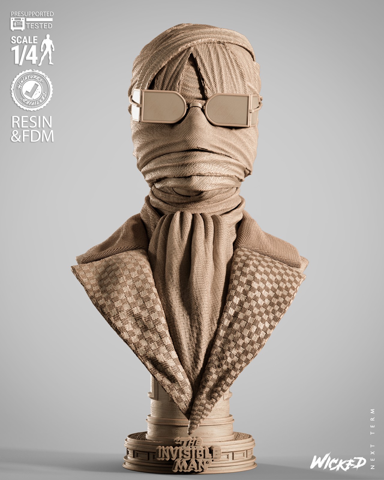 Invisible Man Portrait Bust - Image 5
