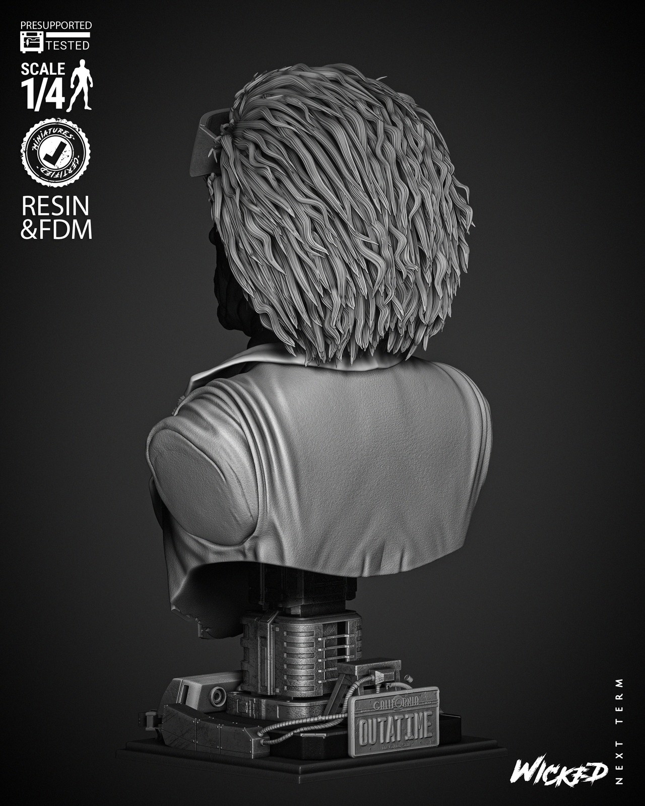 Dr. Emmett Brown Portrait Bust - Image 4