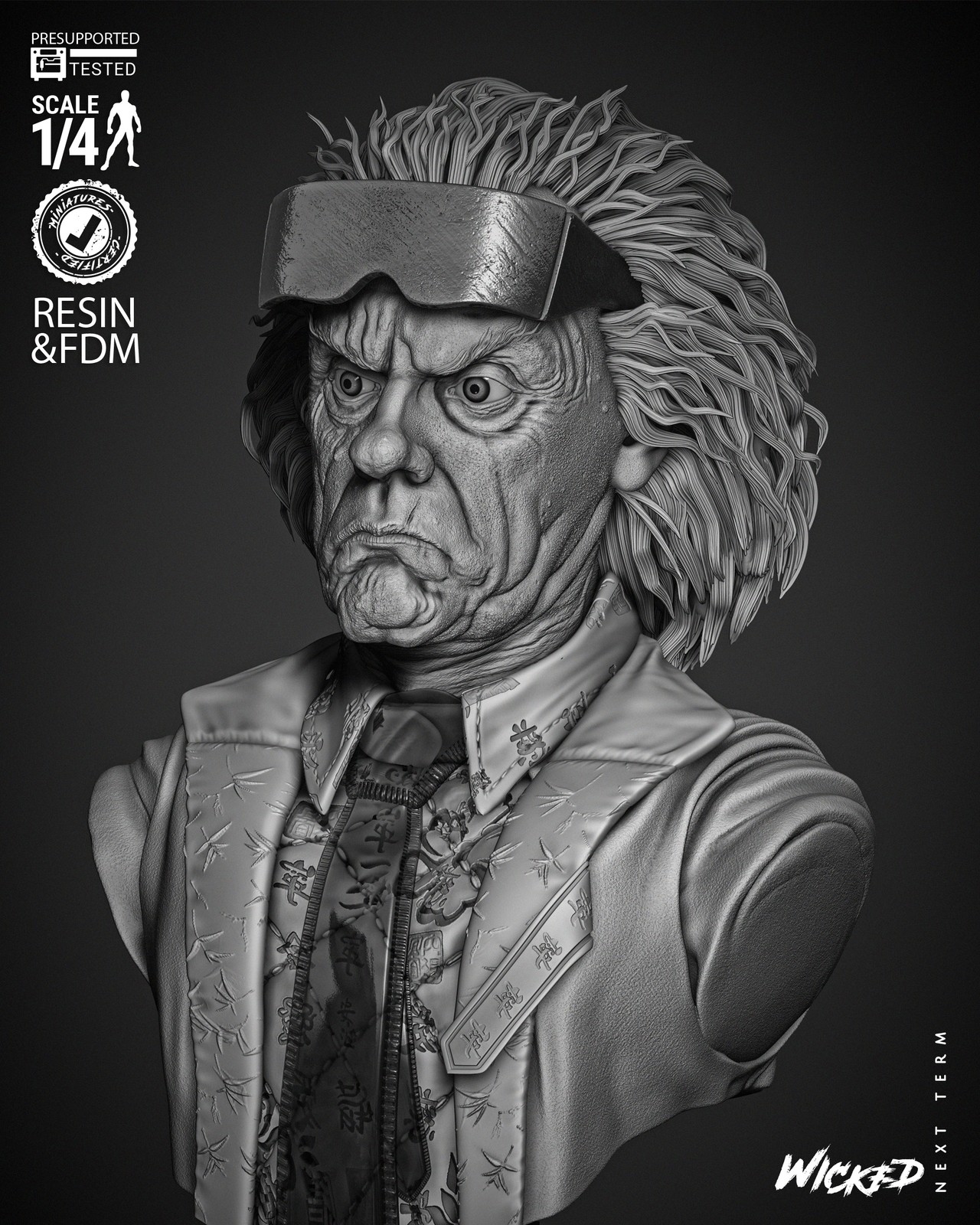 Dr. Emmett Brown Portrait Bust - Image 5