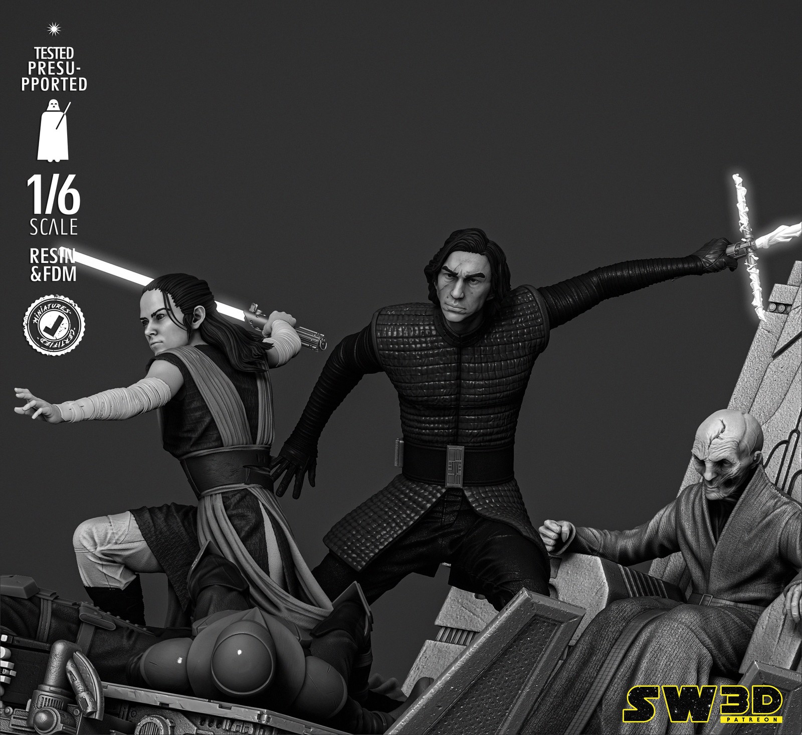 Kylo Ren and Rey Diorama - Image 3