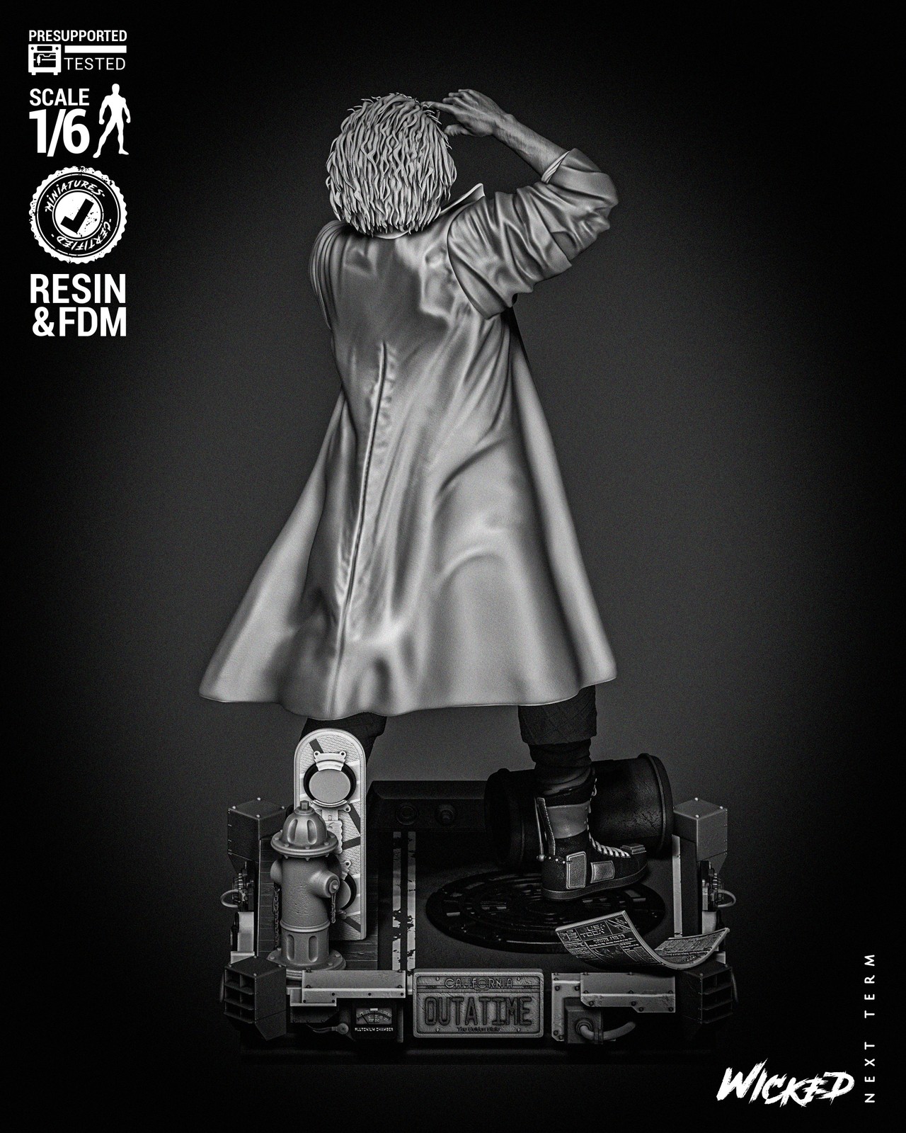 Dr. Emmett Brown Sculpture - Image 4