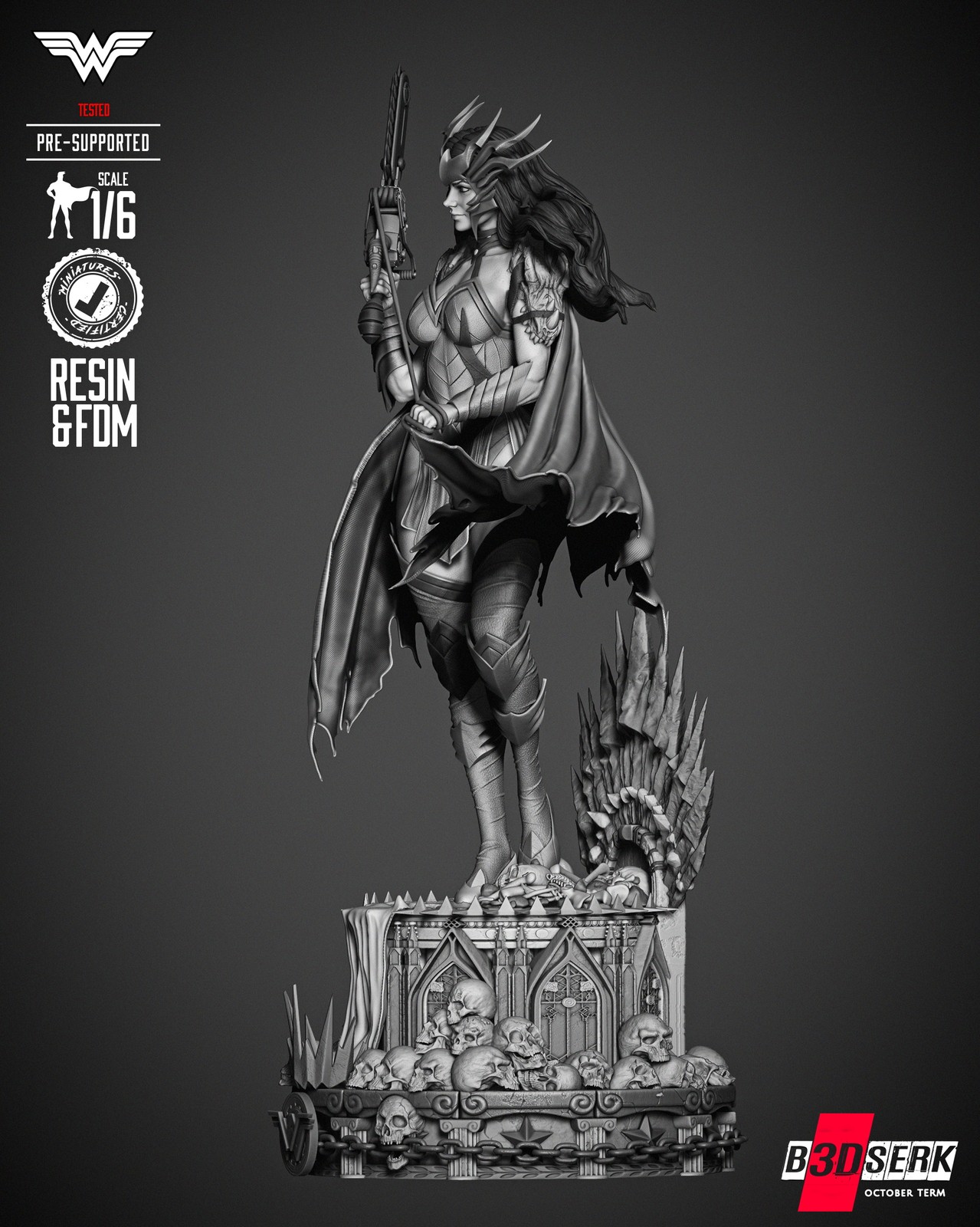 Wonder Woman Death Metal Sculpture - Image 3