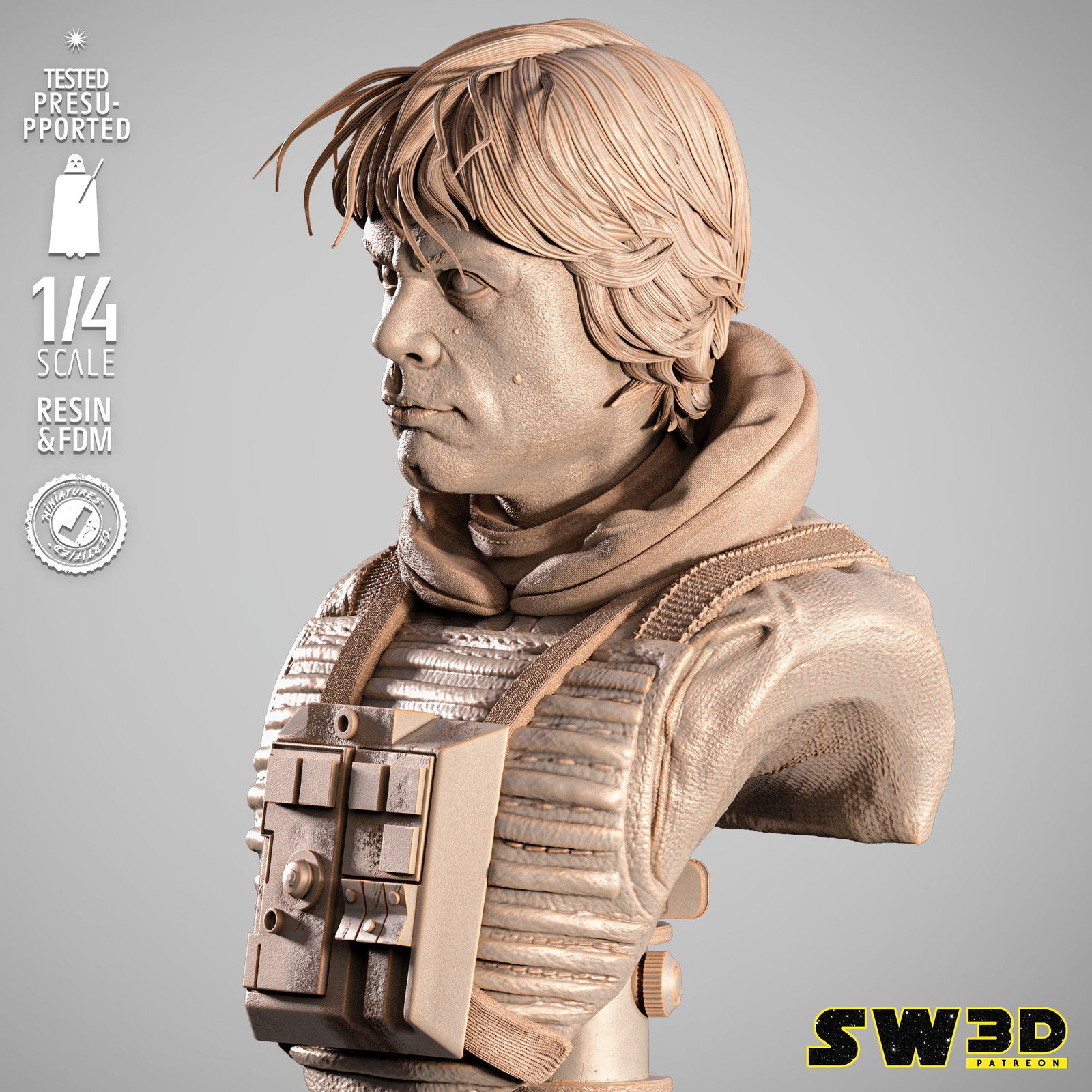 Luke Pilot Portrait Bust - Image 4