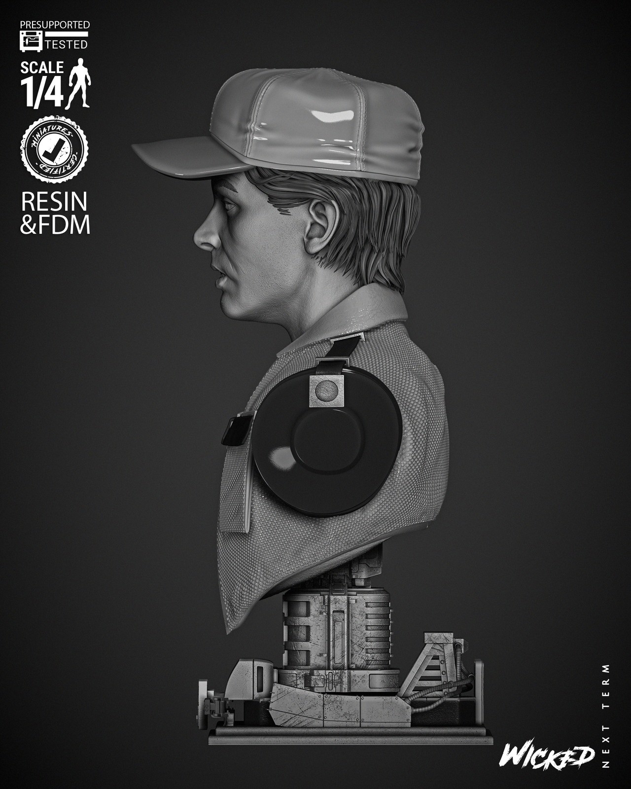 Marty McFly Bust Portrait - Image 5