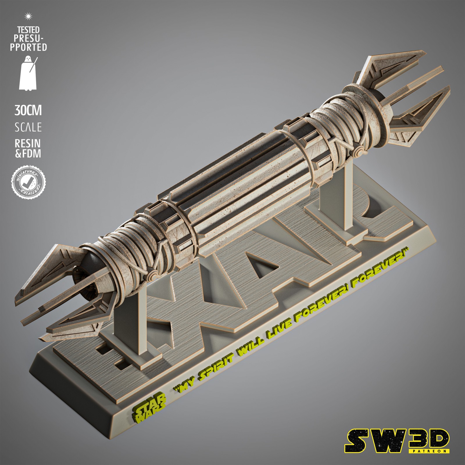 Exar Kun Lightsaber Bust