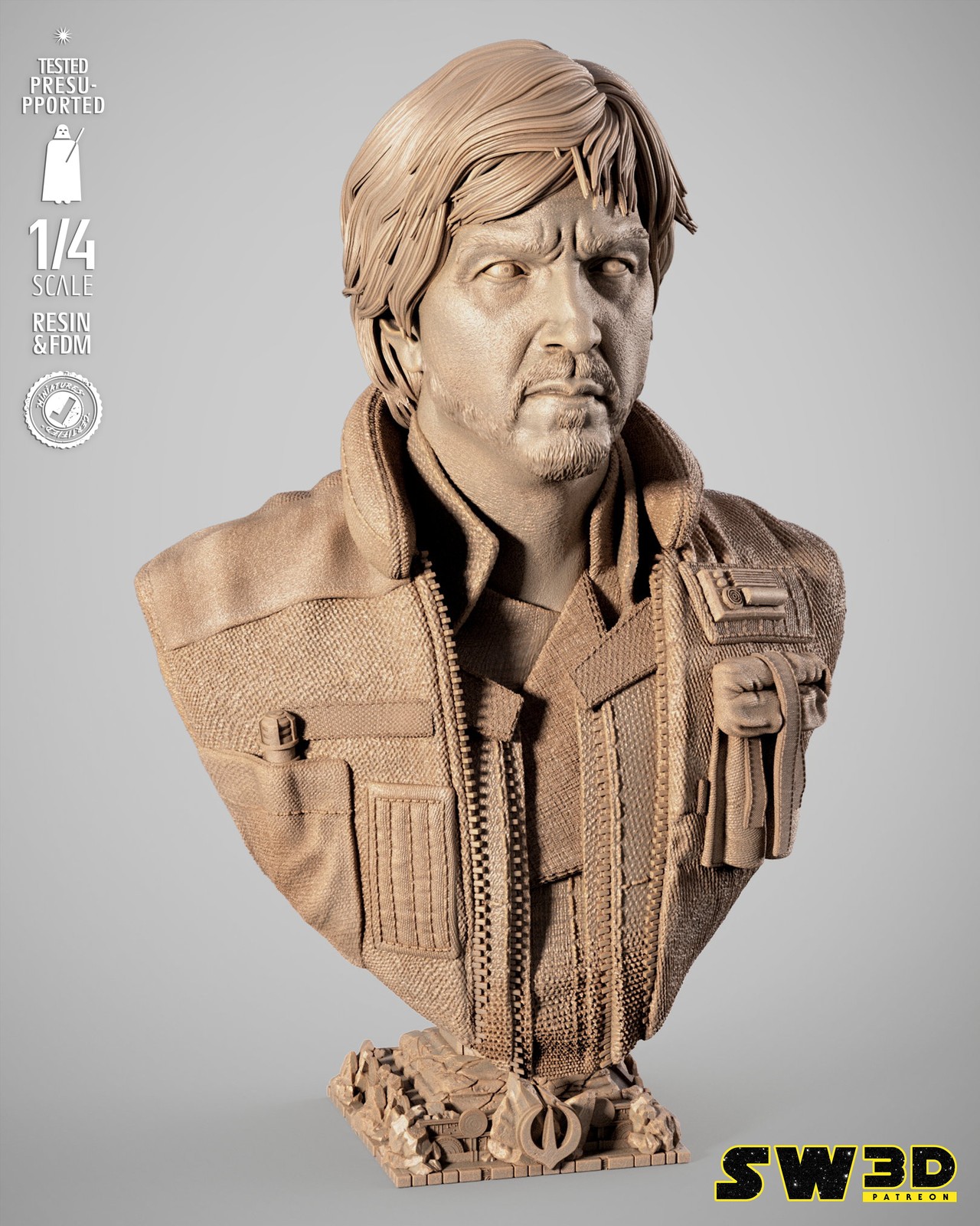 Cassian Andor Portrait Bust