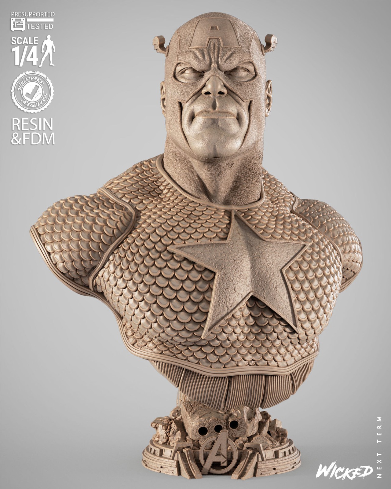 Captain America Portrait Bust
