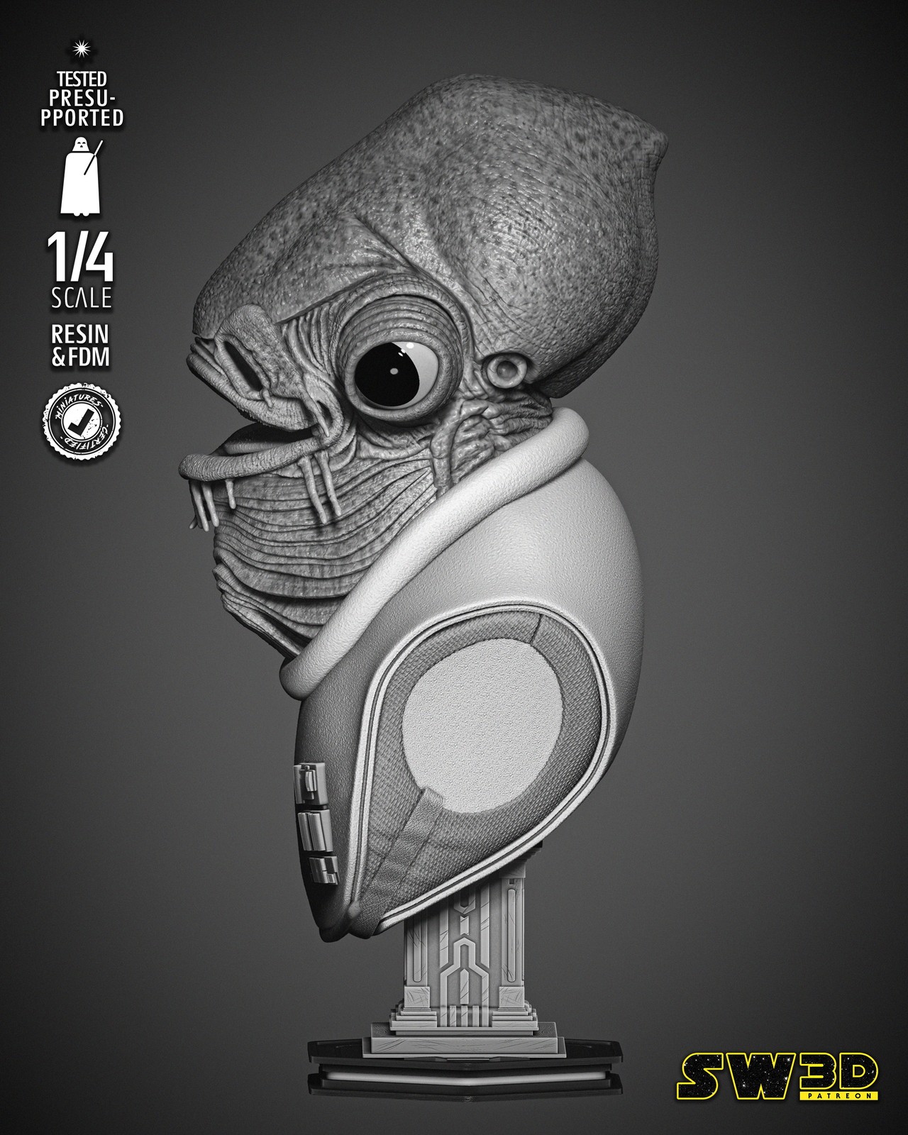 Ackbar Admiral Portrait Bust - Image 2