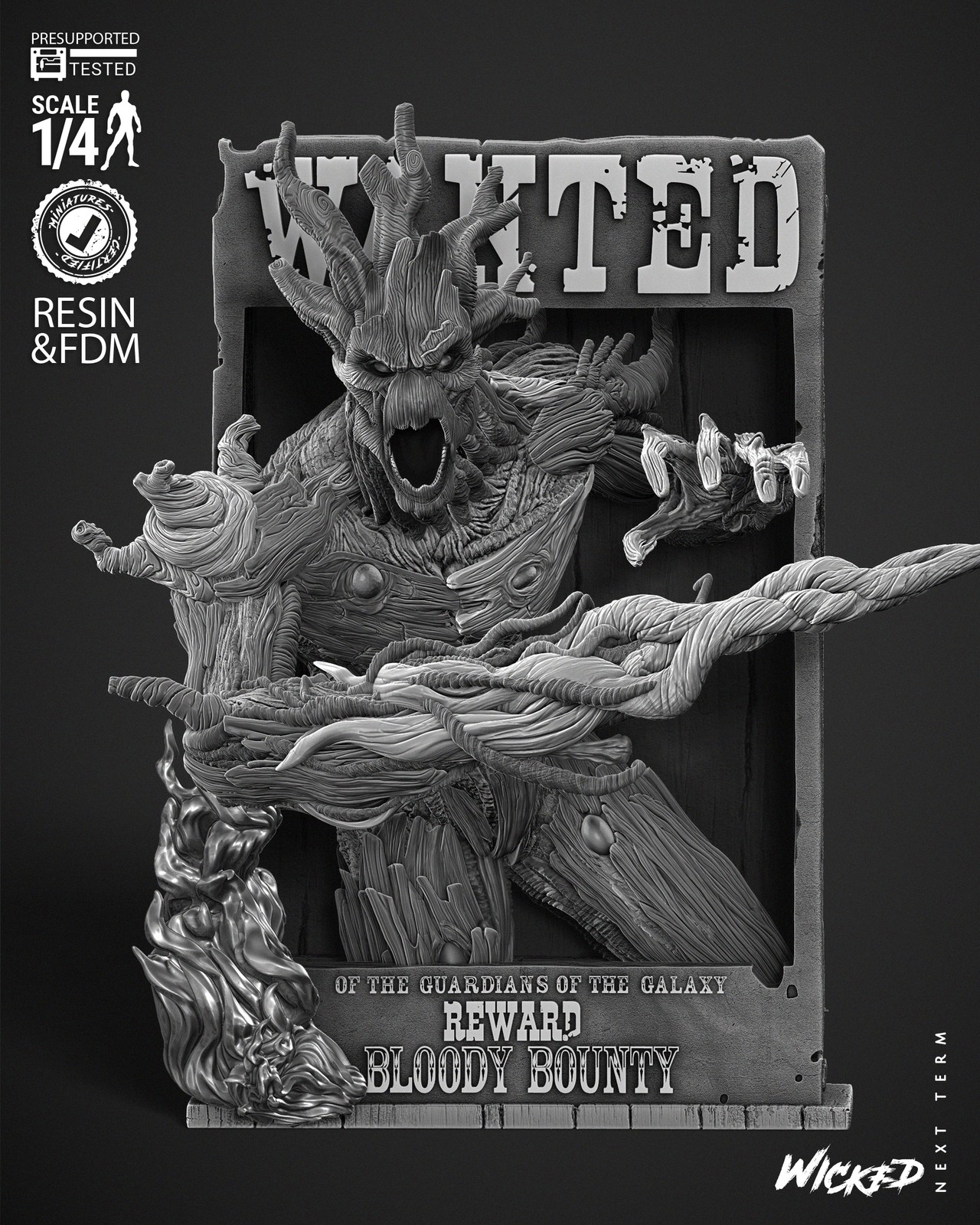Groot Bust Poster