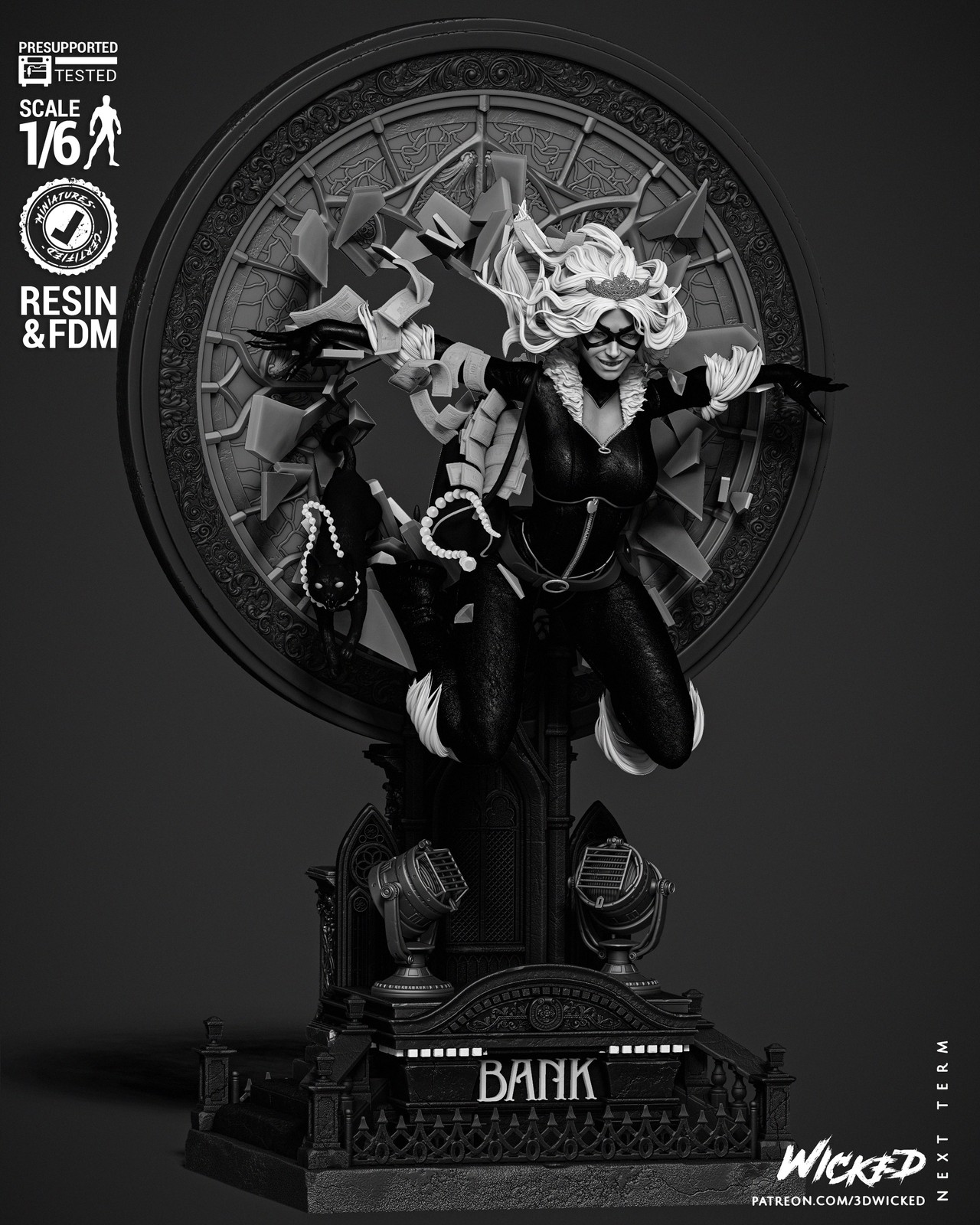 Black Cat Sculpture - Image 2