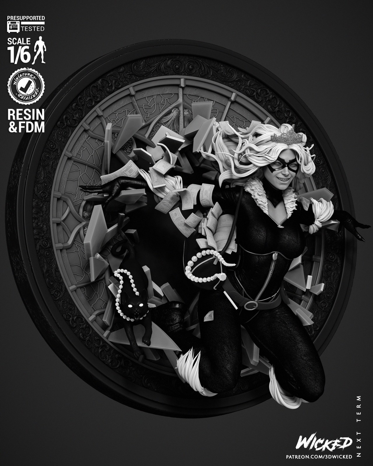 Black Cat Sculpture - Image 4