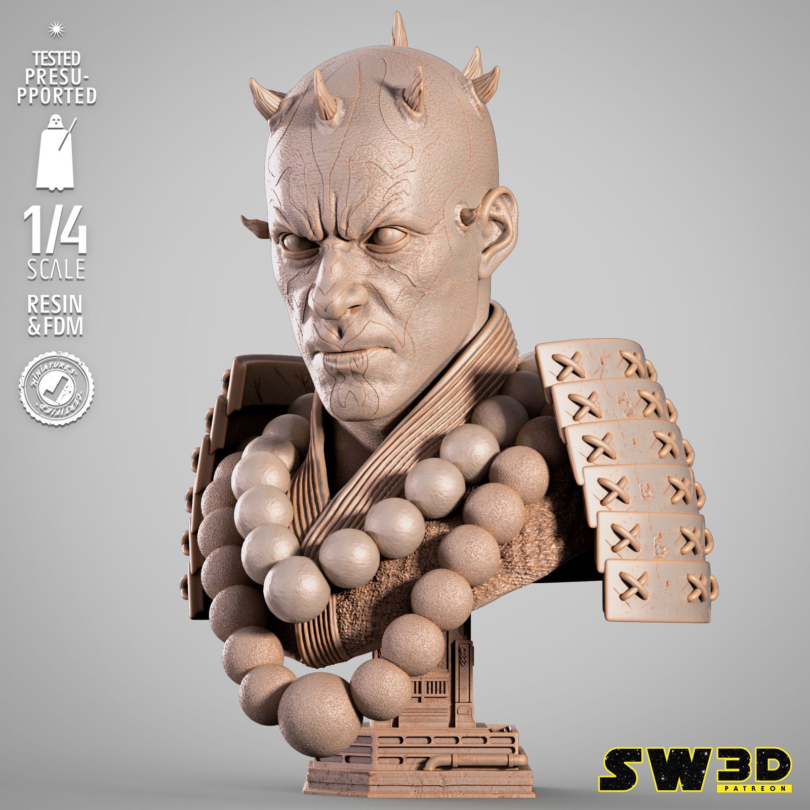 Darth Maul Samurai Portrait Bust
