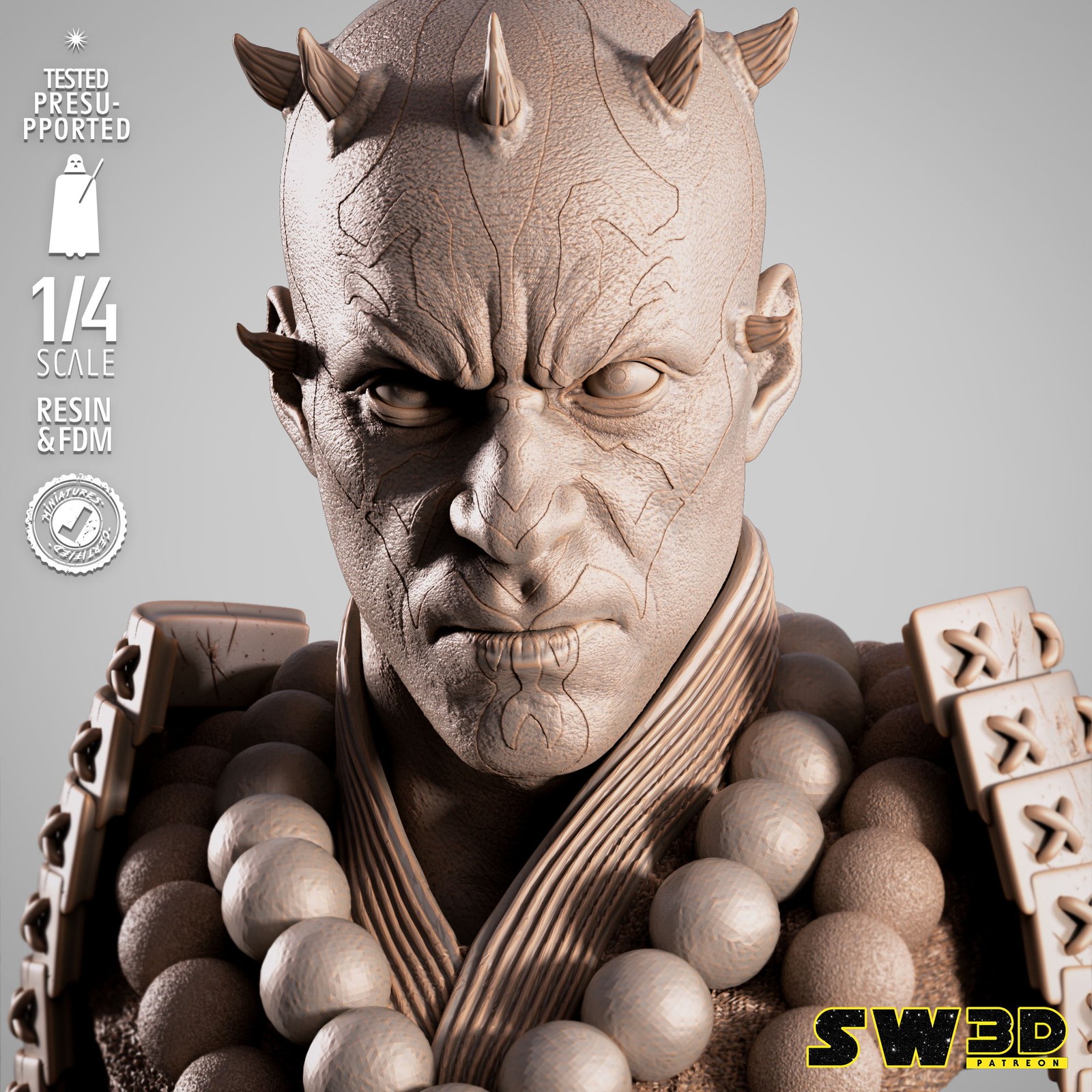 Darth Maul Samurai Portrait Bust - Image 2