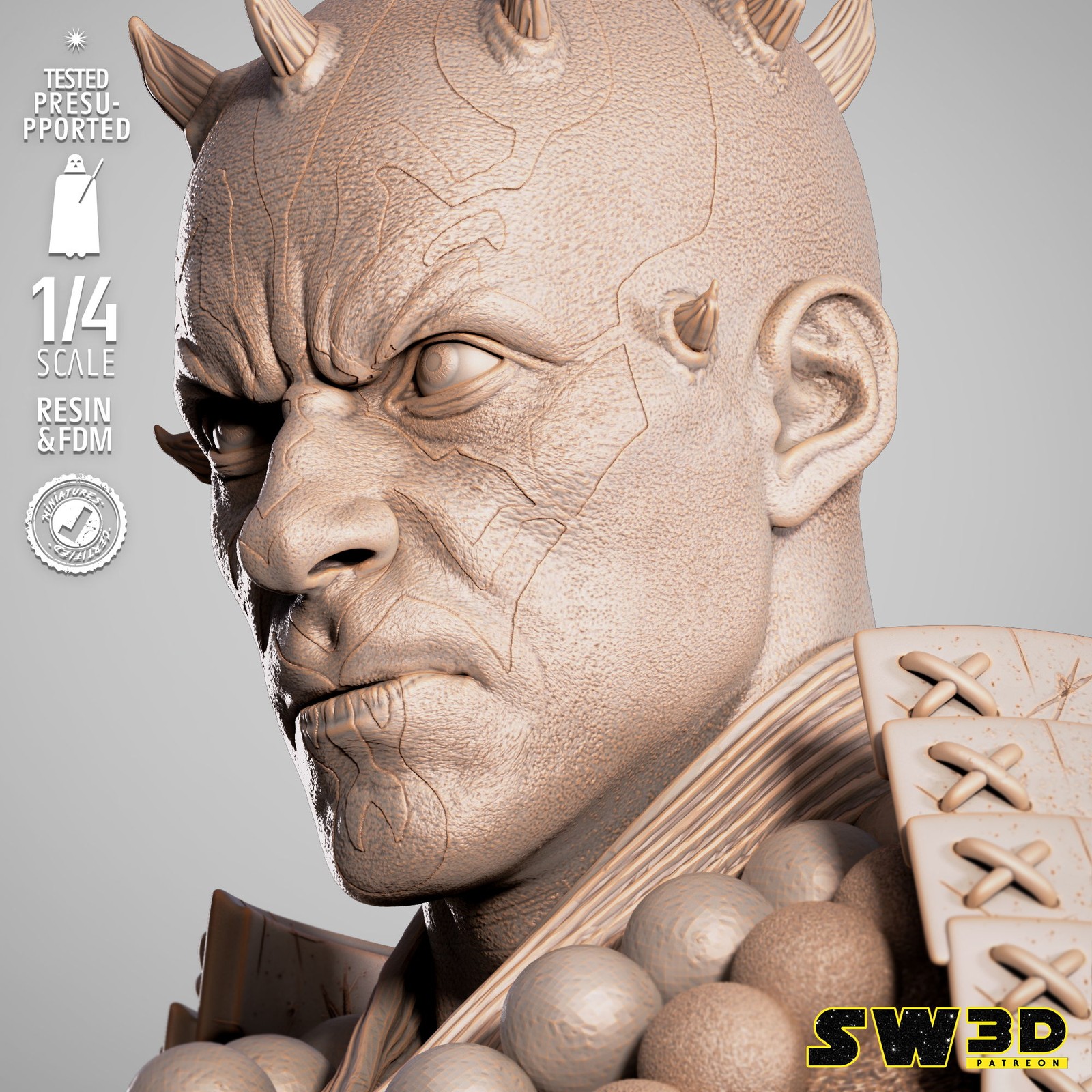 Darth Maul Samurai Portrait Bust - Image 3