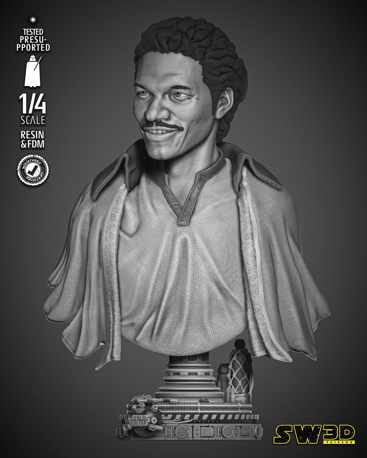 Lando Calrissian Portrait Bust - Image 2