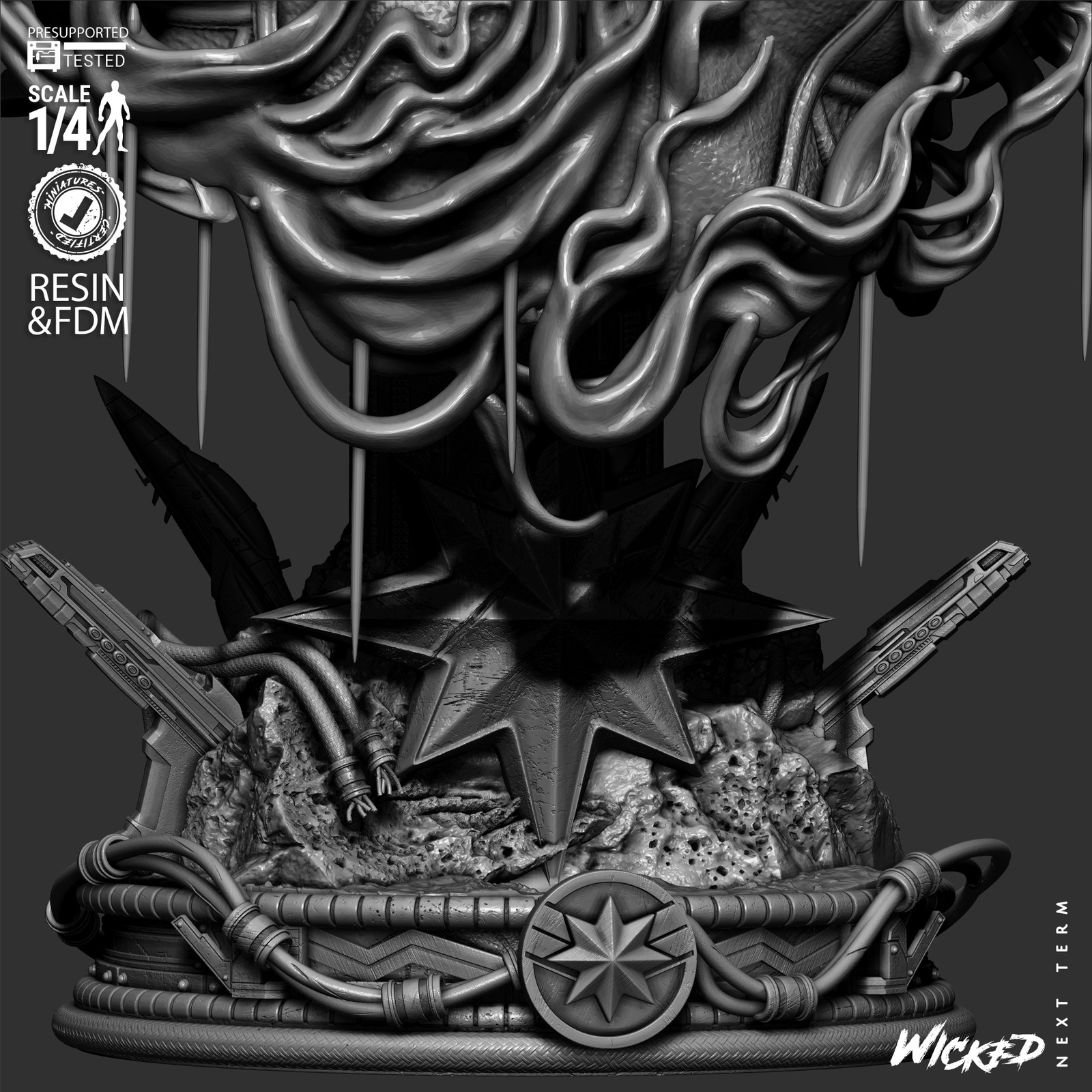 Captain Marvel Portrait Bust - Image 3