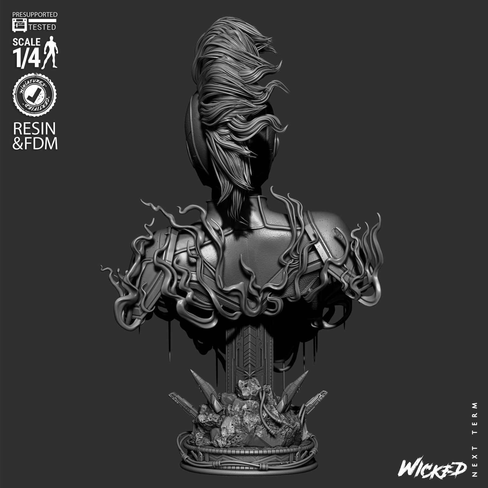 Captain Marvel Portrait Bust - Image 4