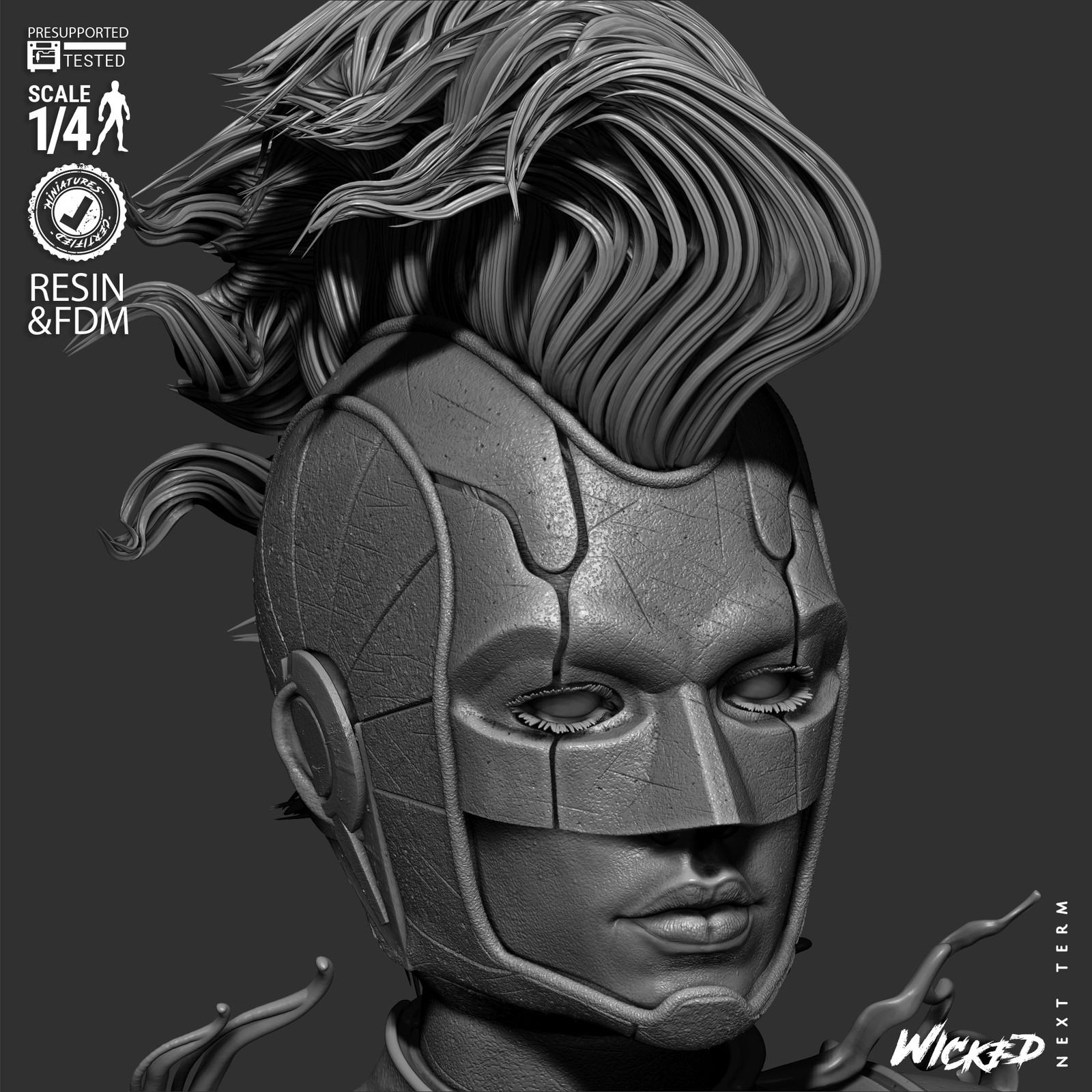 Captain Marvel Portrait Bust - Image 5