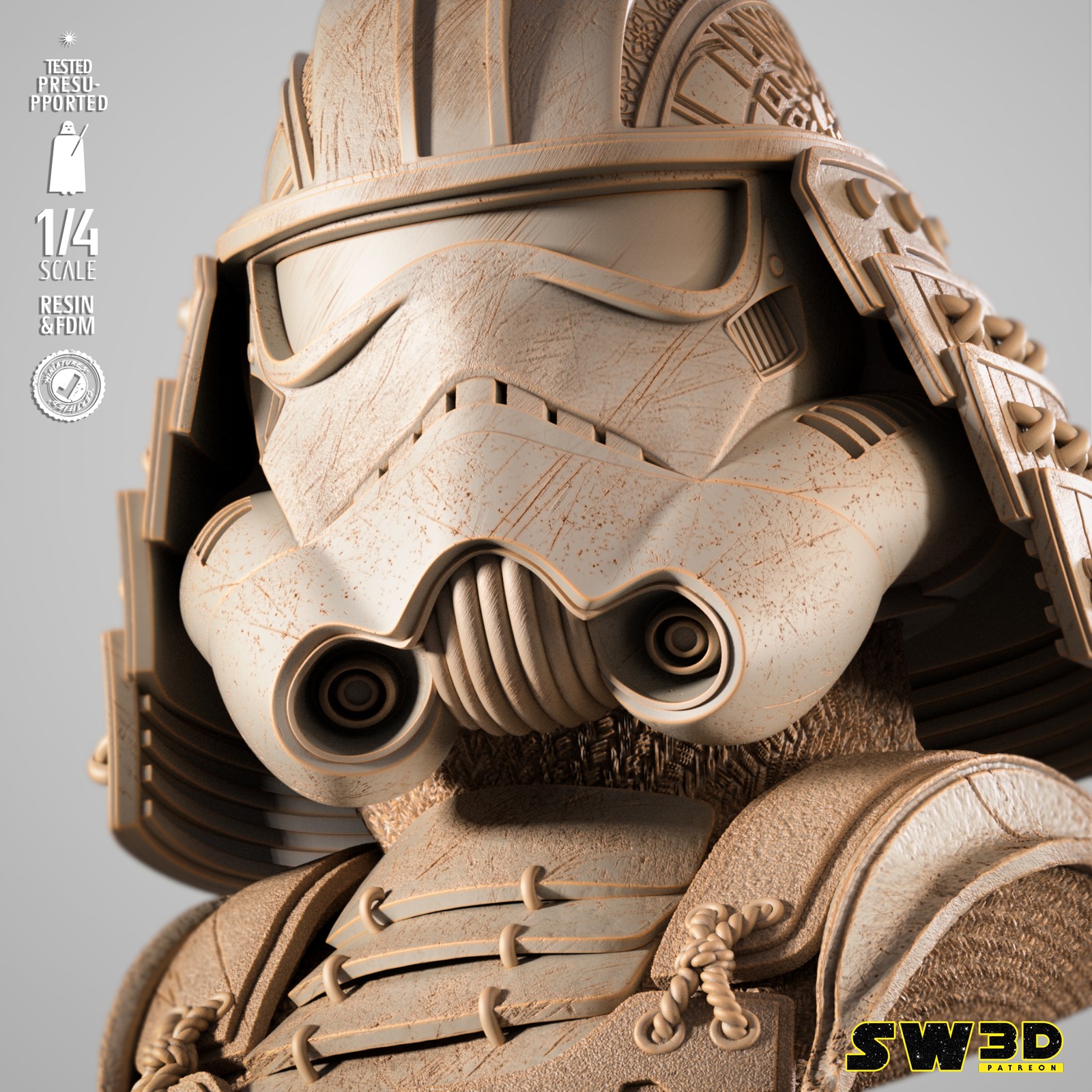 Stormtrooper Samurai Portrait Bust - Image 3