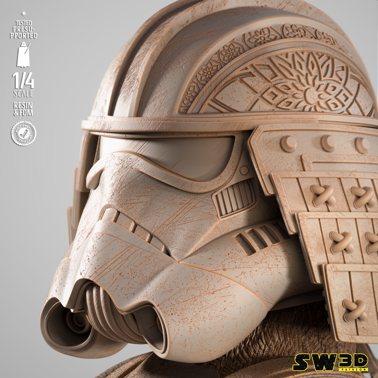 Stormtrooper Samurai Portrait Bust - Image 4