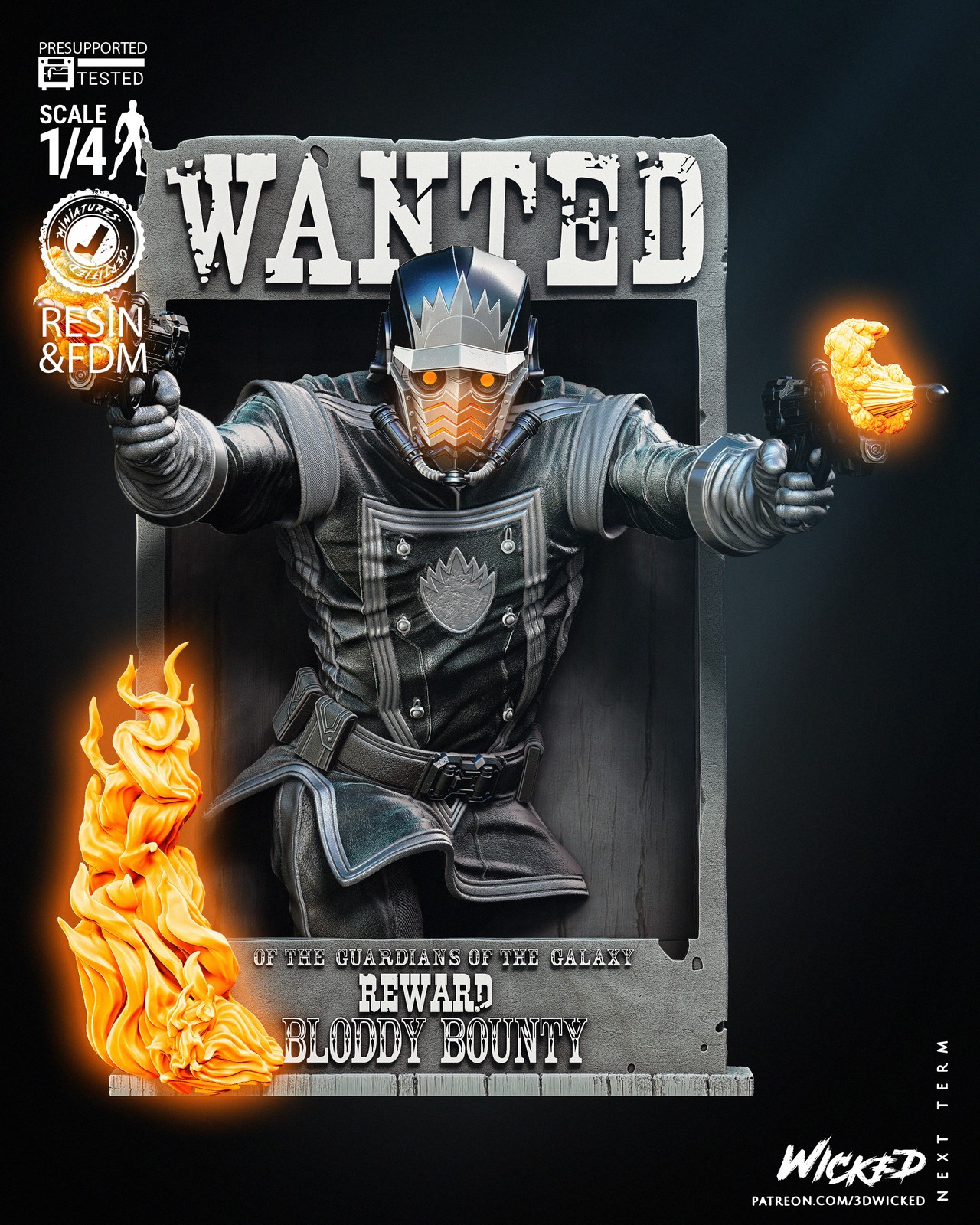 Star Lord Comic Version Bust Poster