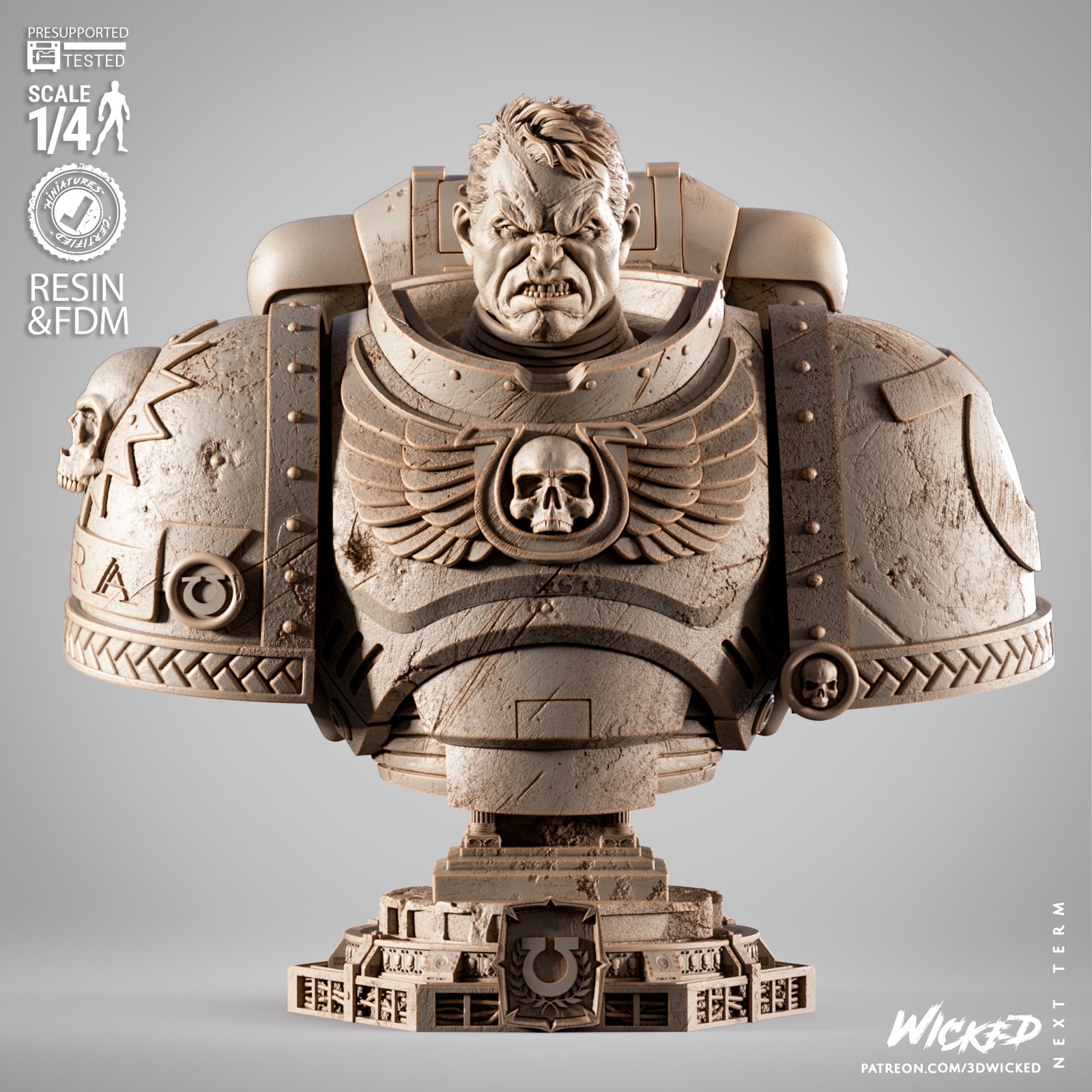 Titus Warmhammer - Bust (Warhammer 40,000)