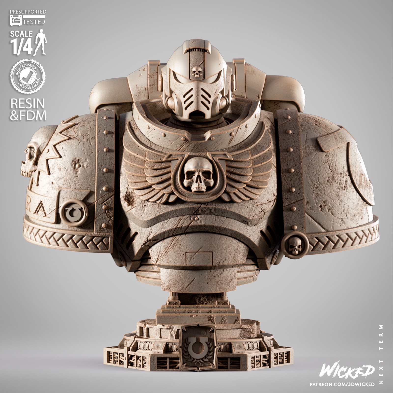 Titus Warmhammer Portrait Bust - Image 2