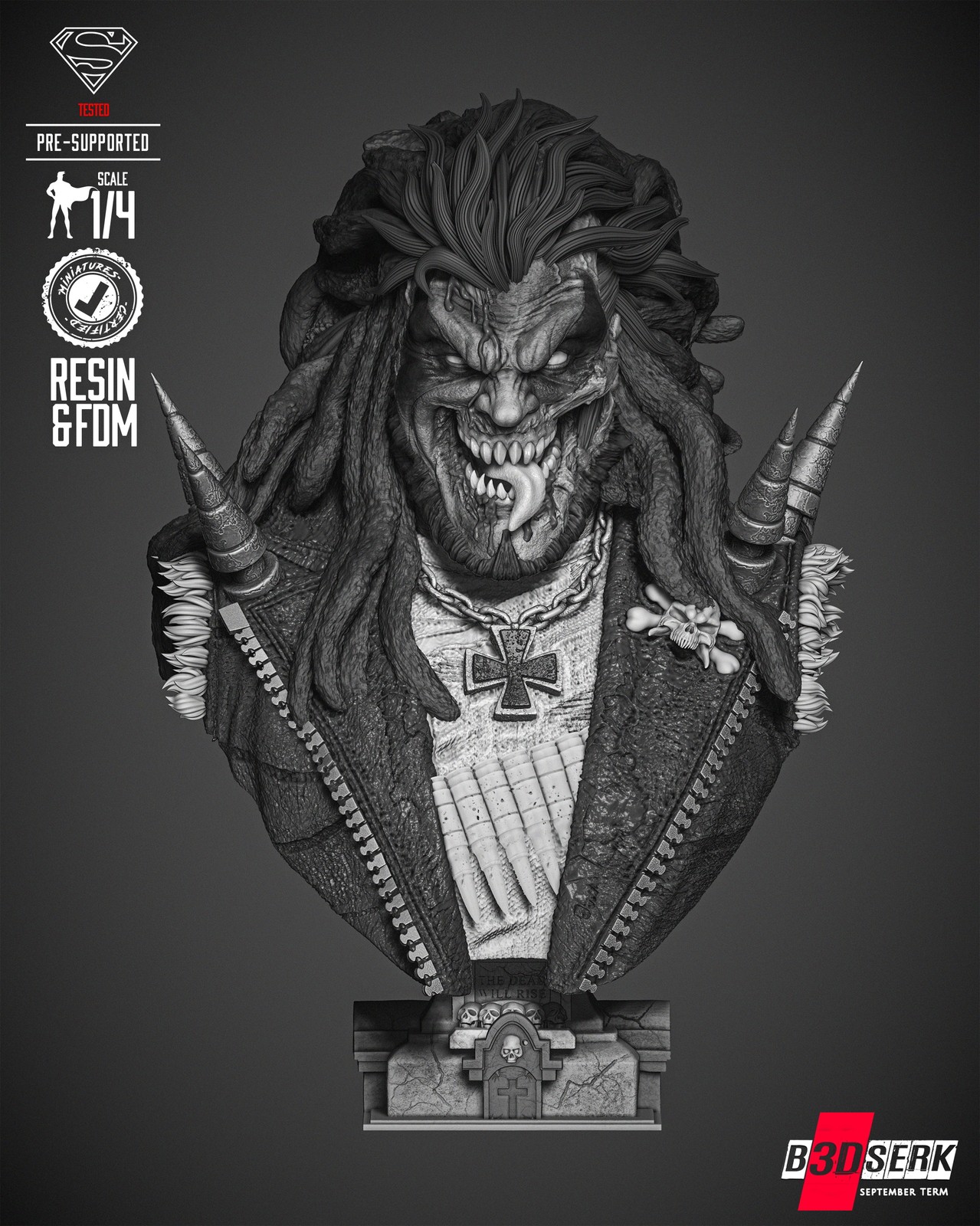 Lobo Bust Portrait Zombie