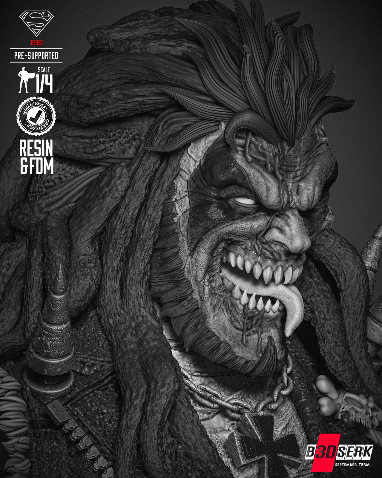 Lobo Bust Portrait Zombie - Image 5
