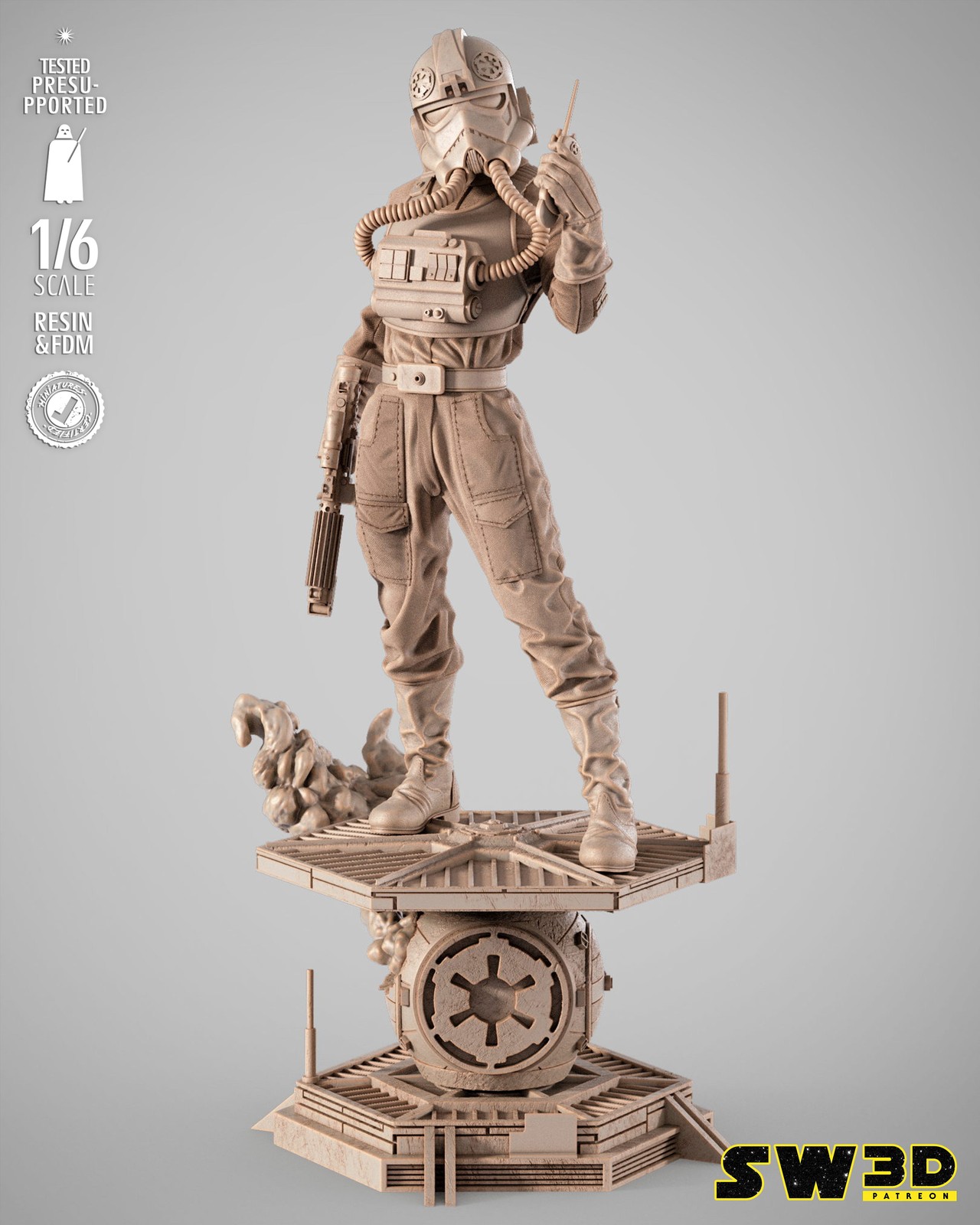 Elite Tie Fighter Sculpture