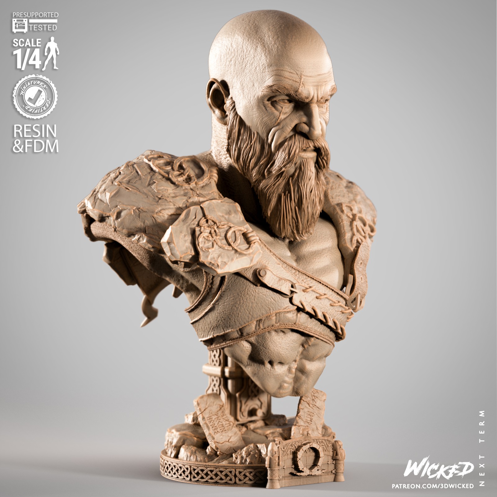 Kratos Portrait Bust - Image 5