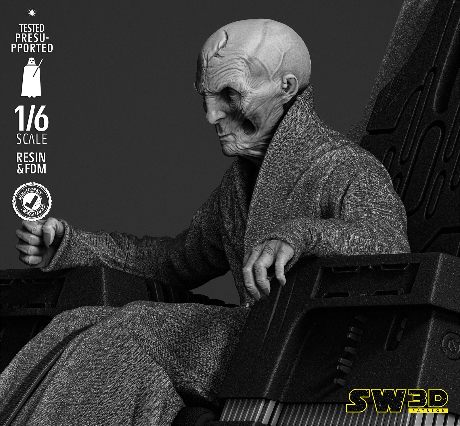 Lord Snoke Sculpture - Image 3